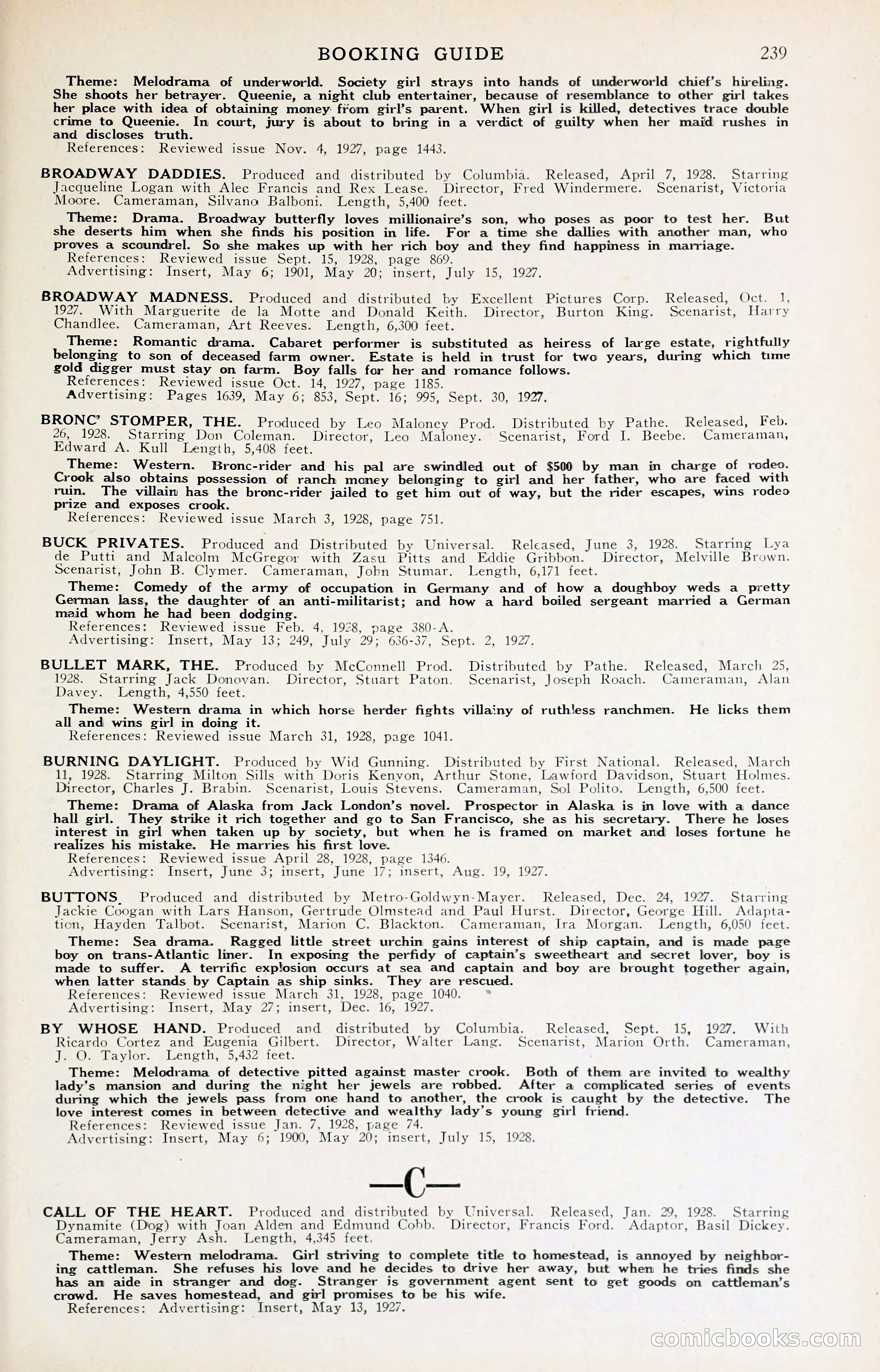 1929 Motion Picture News Blue Book — page 245 of 326