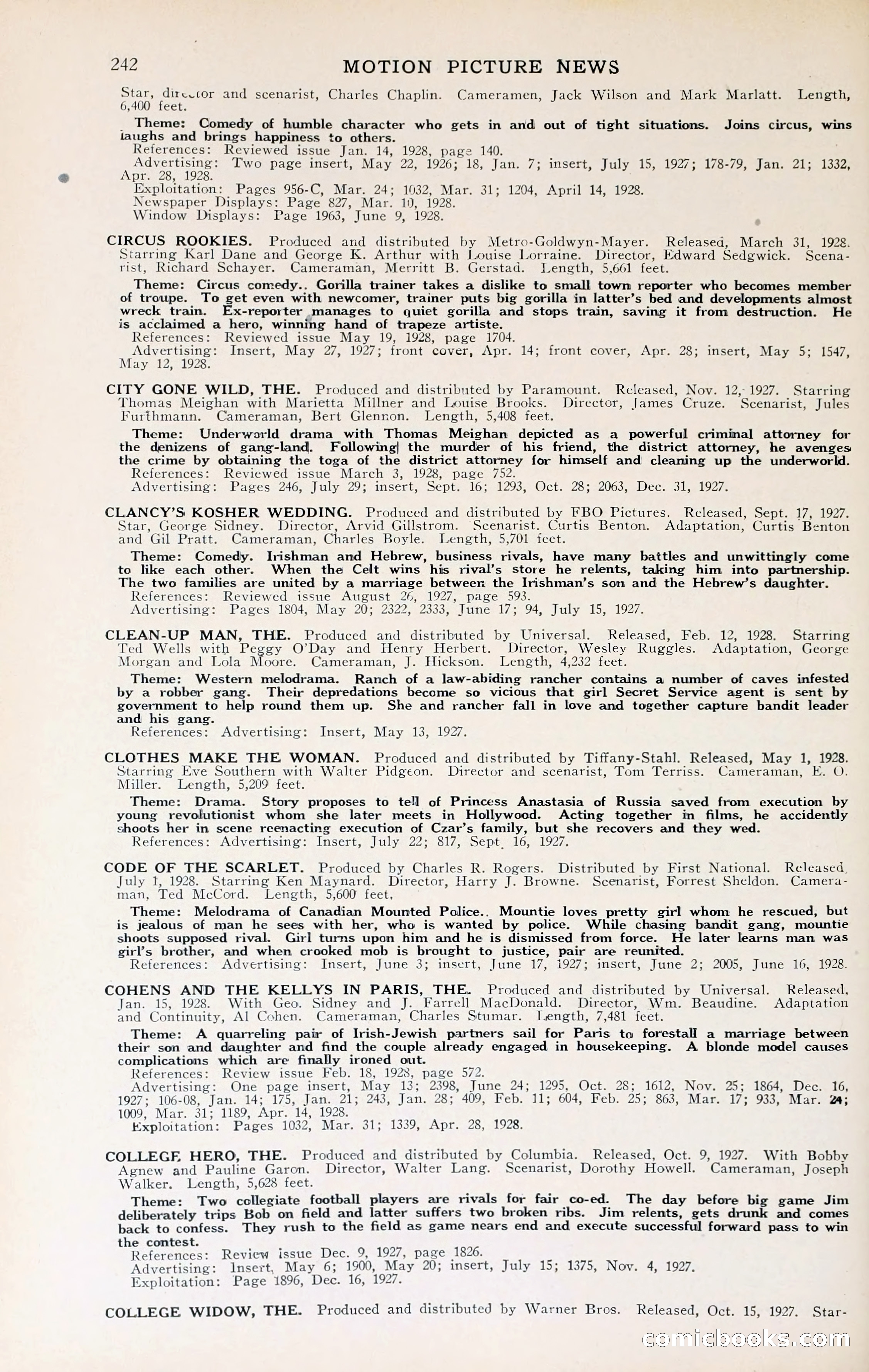 1929 Motion Picture News Blue Book — page 248 of 326