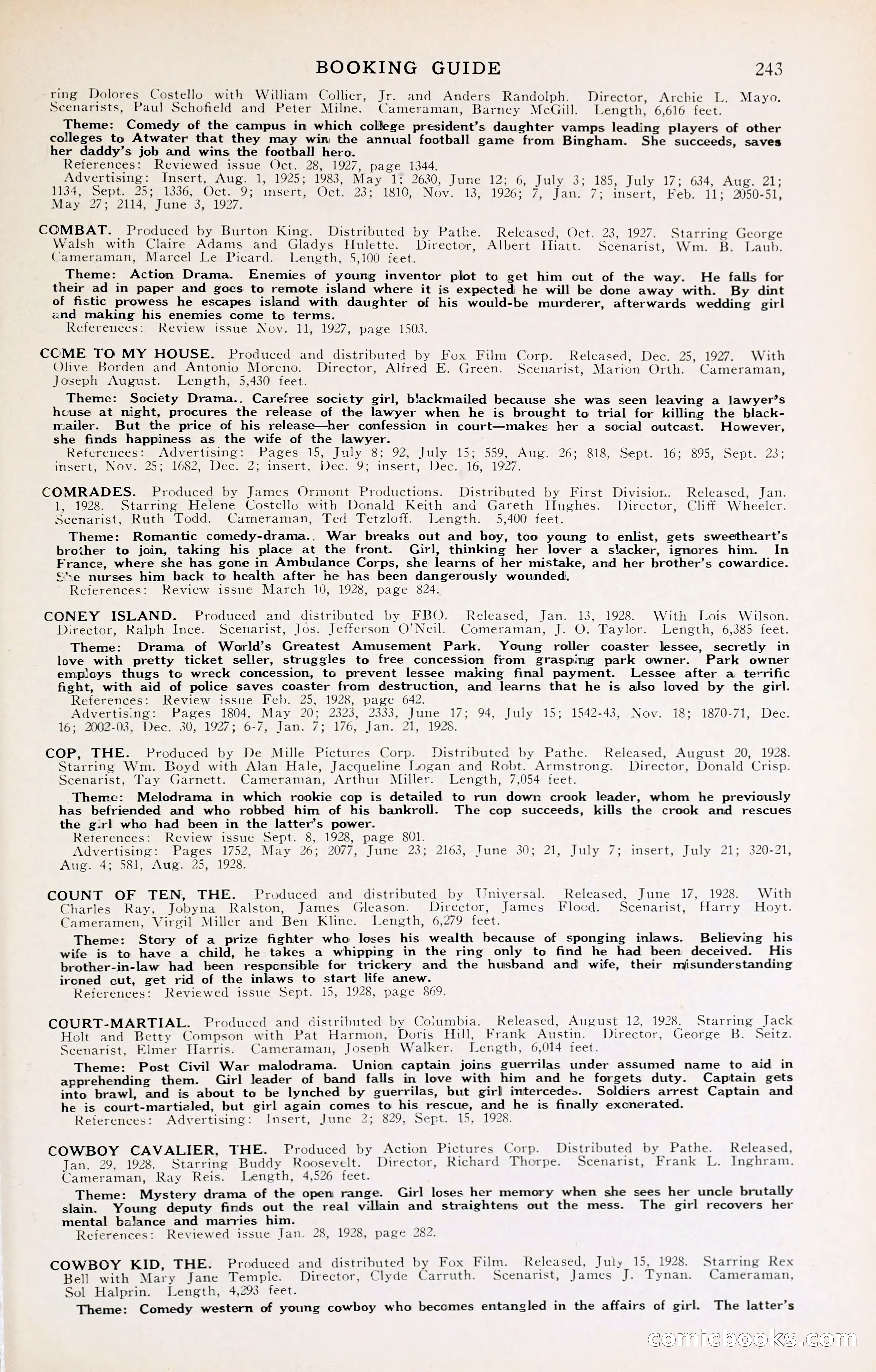 1929 Motion Picture News Blue Book — page 249 of 326