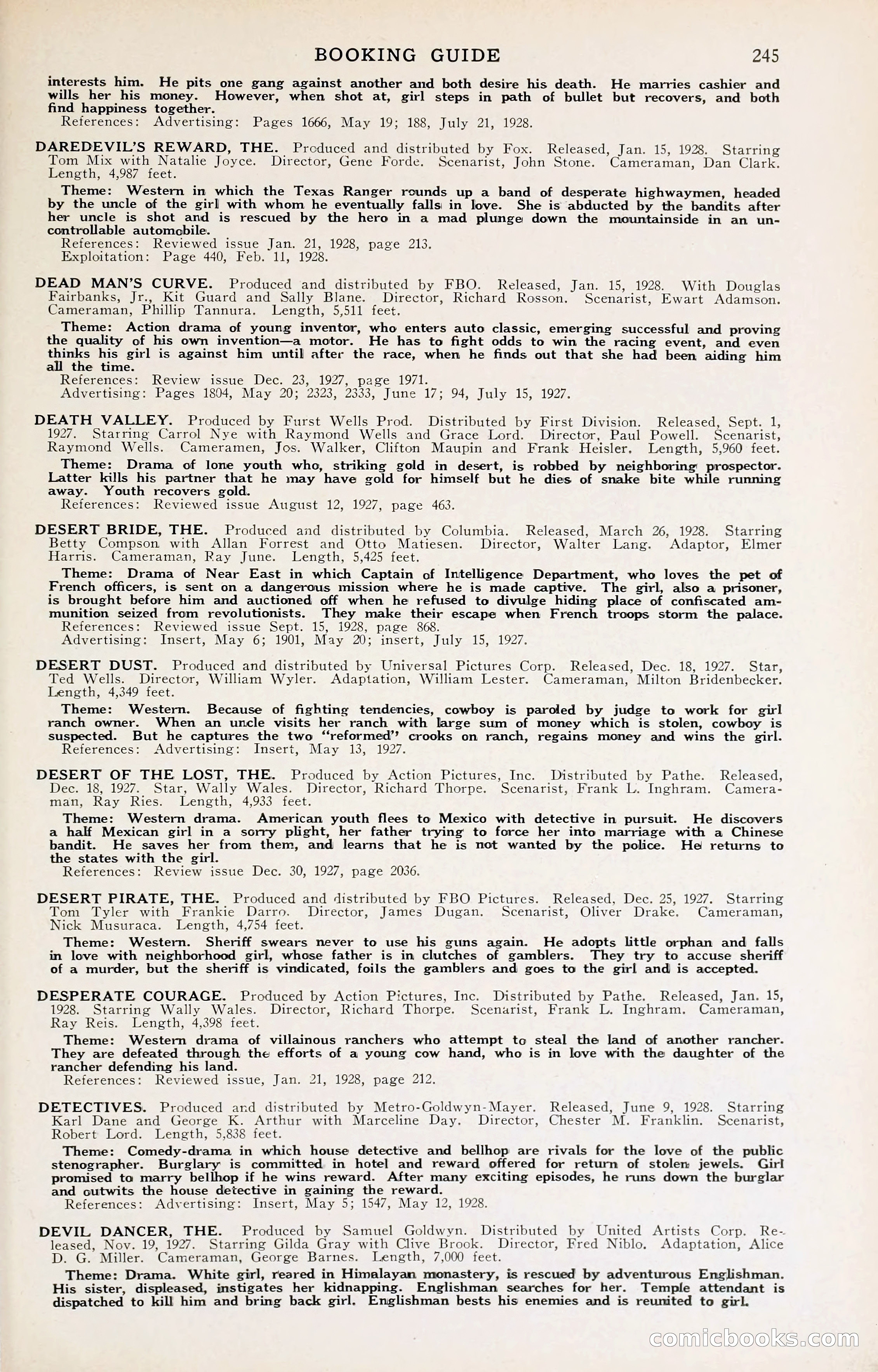 1929 Motion Picture News Blue Book — page 251 of 326