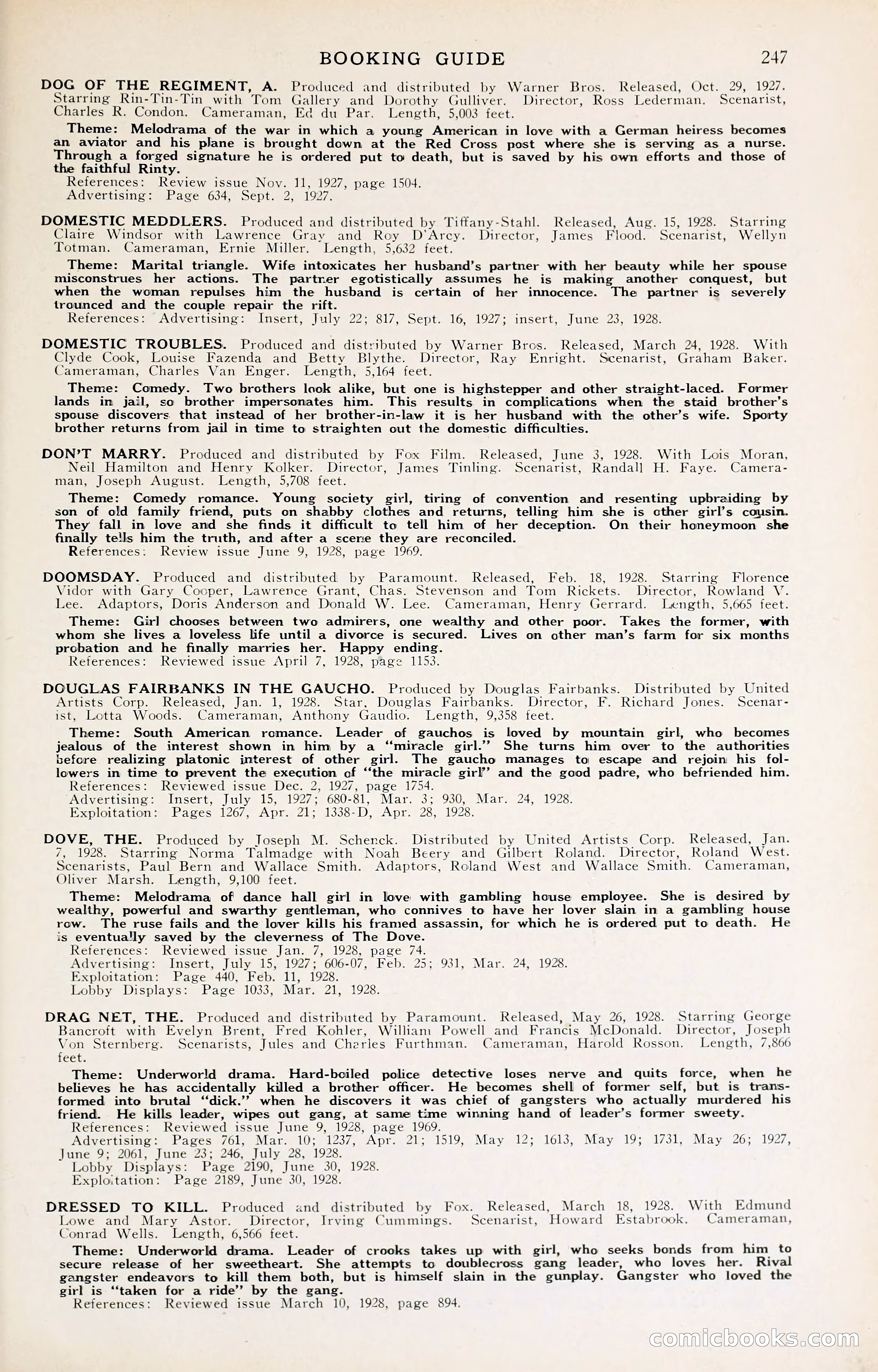 1929 Motion Picture News Blue Book — page 253 of 326