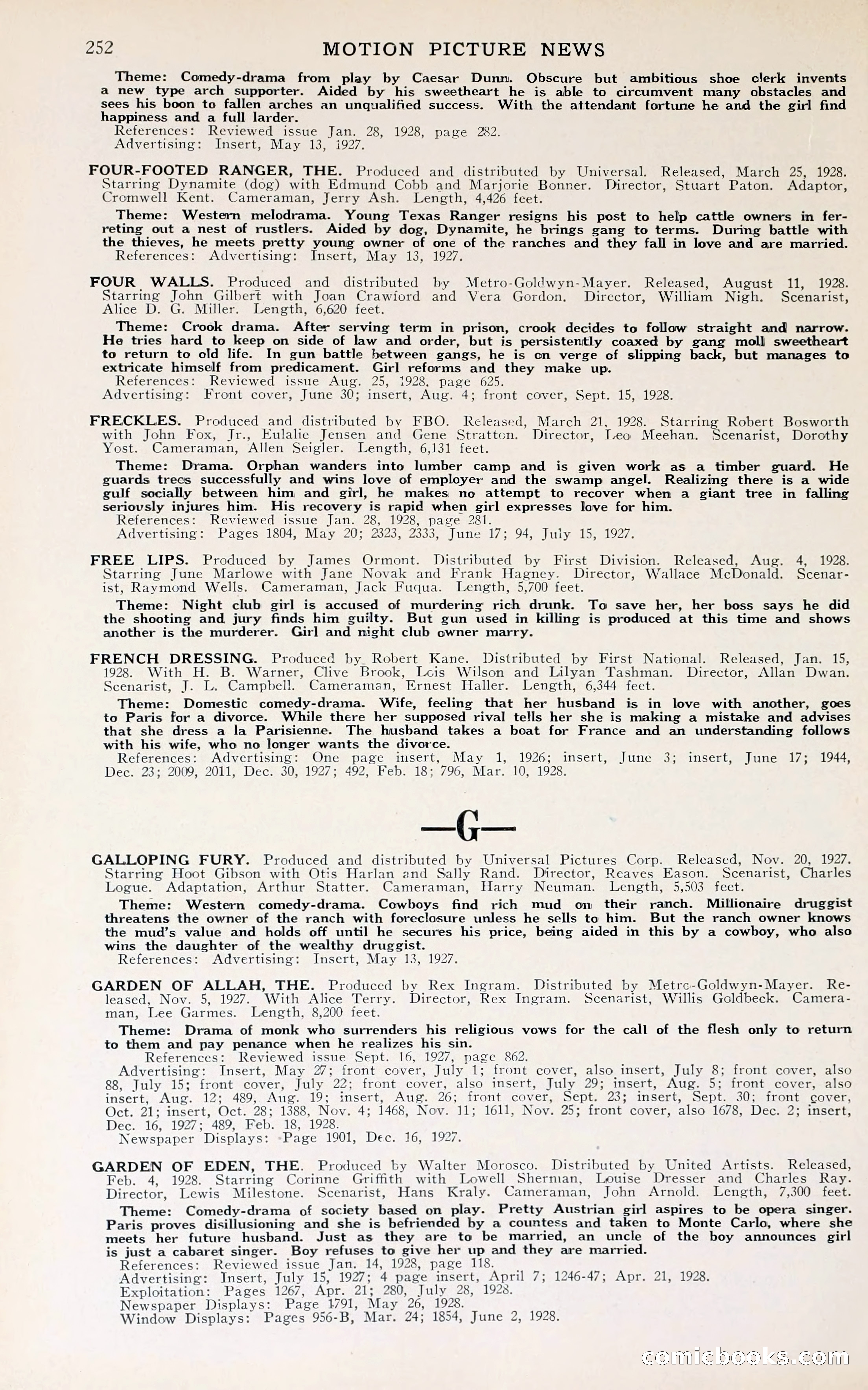 1929 Motion Picture News Blue Book — page 258 of 326