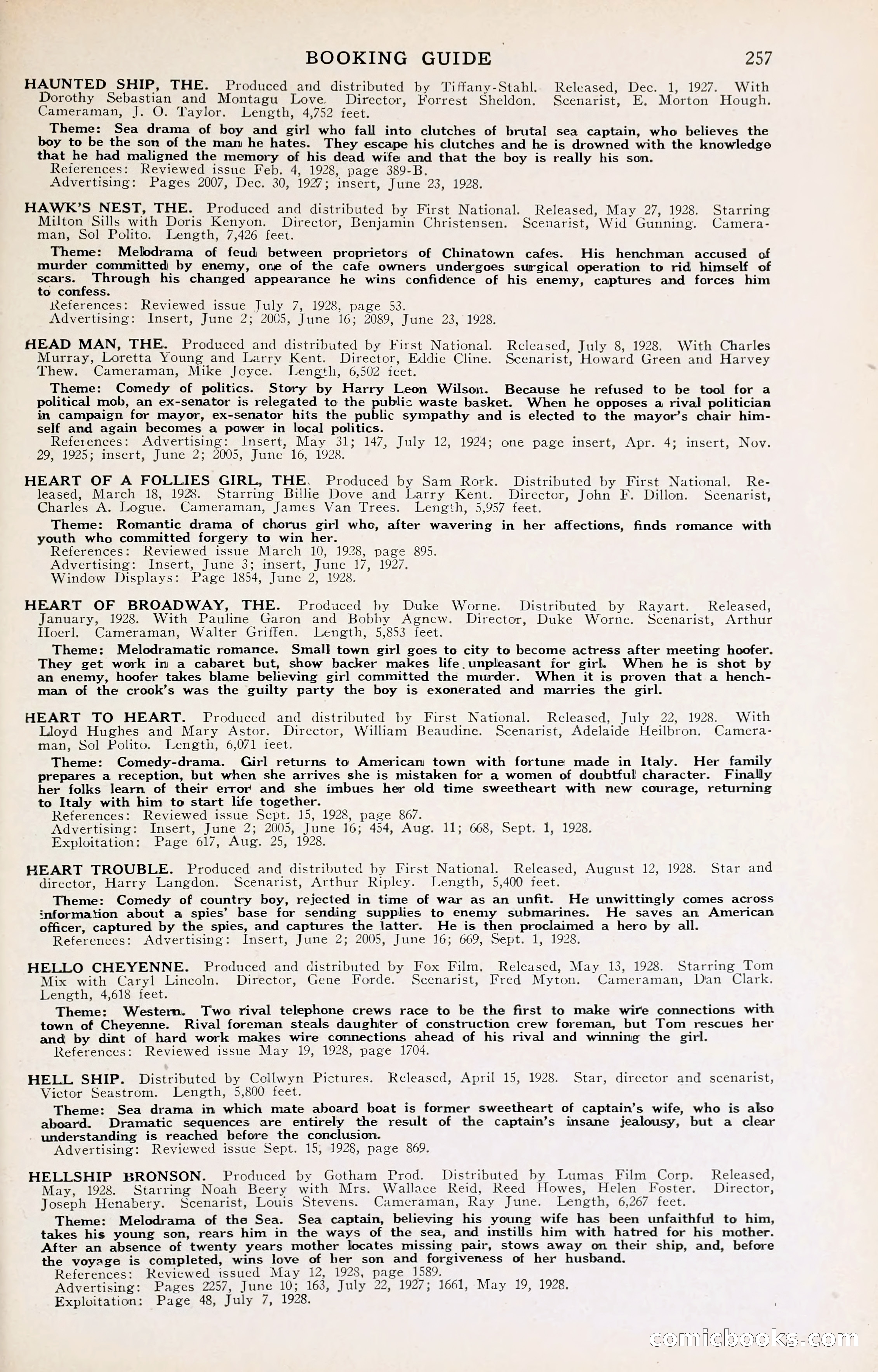 1929 Motion Picture News Blue Book — page 263 of 326