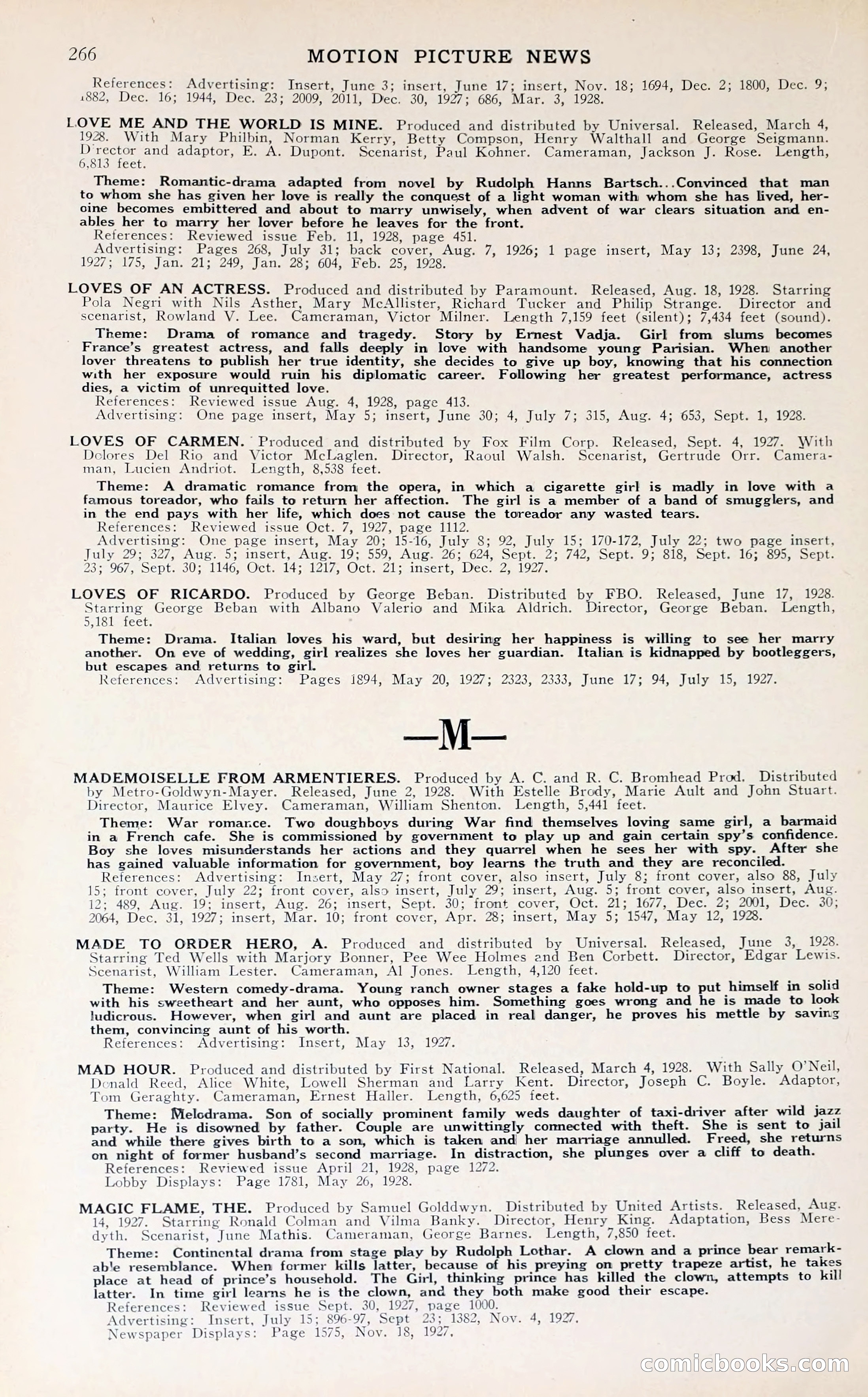 1929 Motion Picture News Blue Book — page 272 of 326