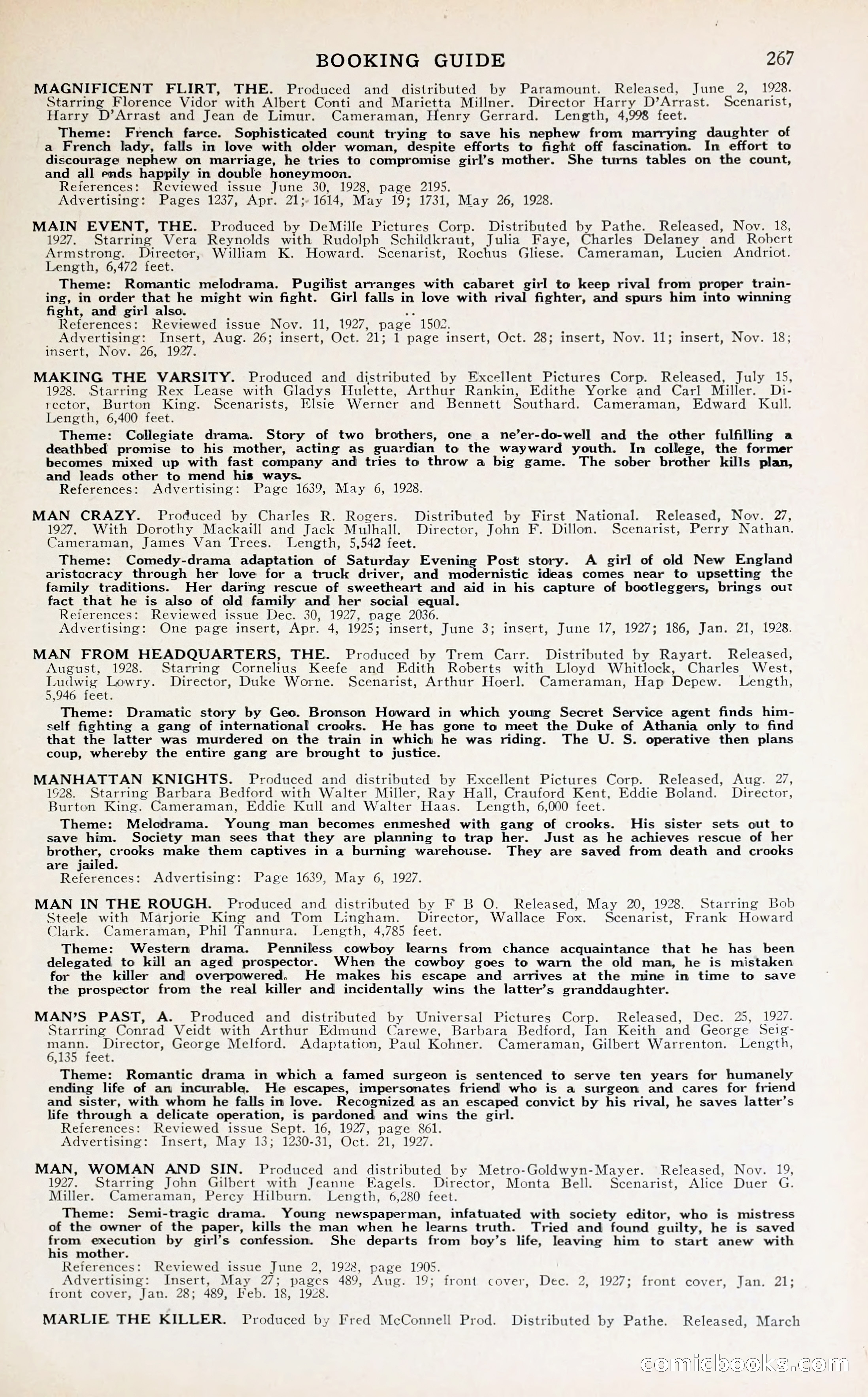 1929 Motion Picture News Blue Book — page 273 of 326