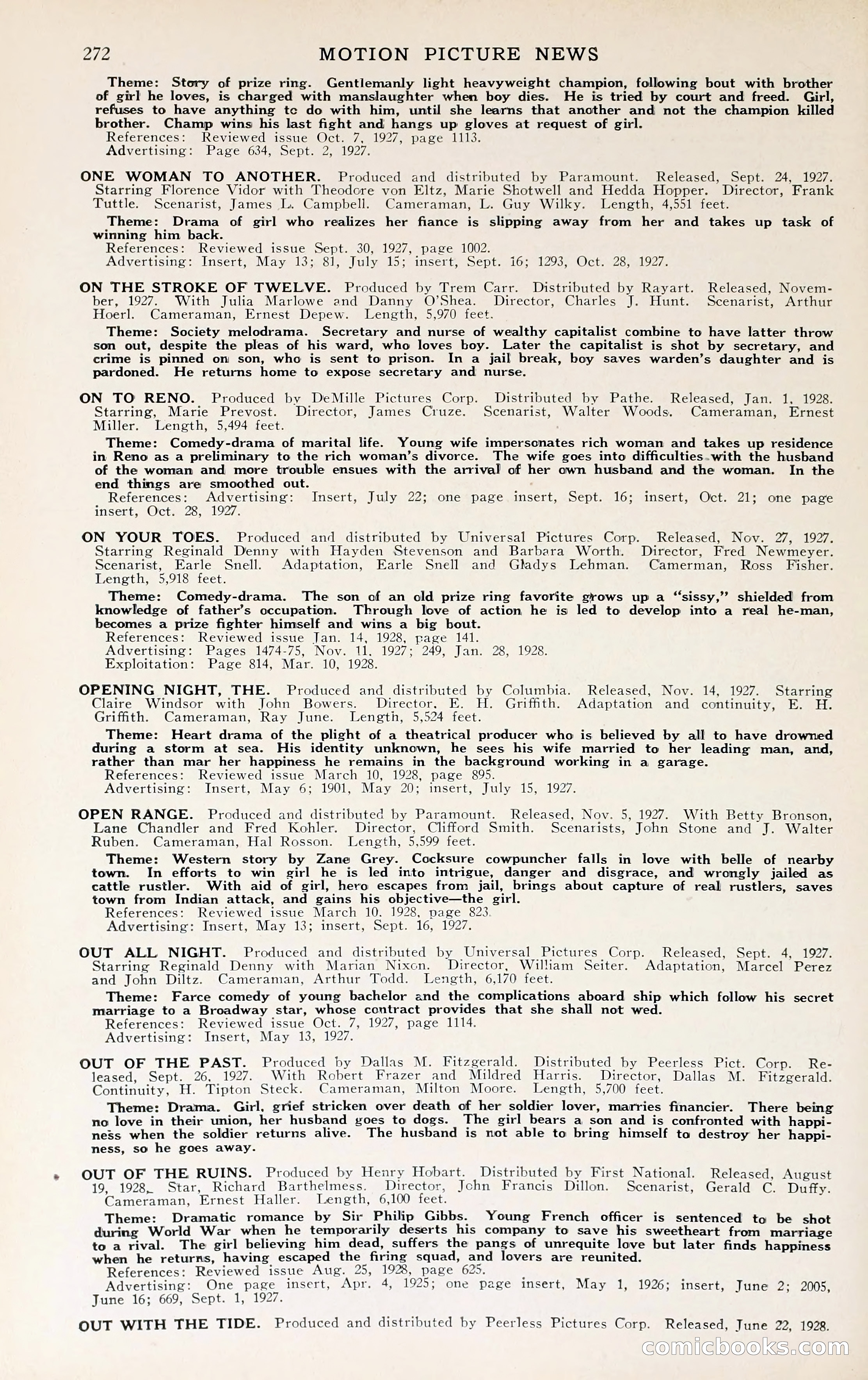 1929 Motion Picture News Blue Book — page 278 of 326