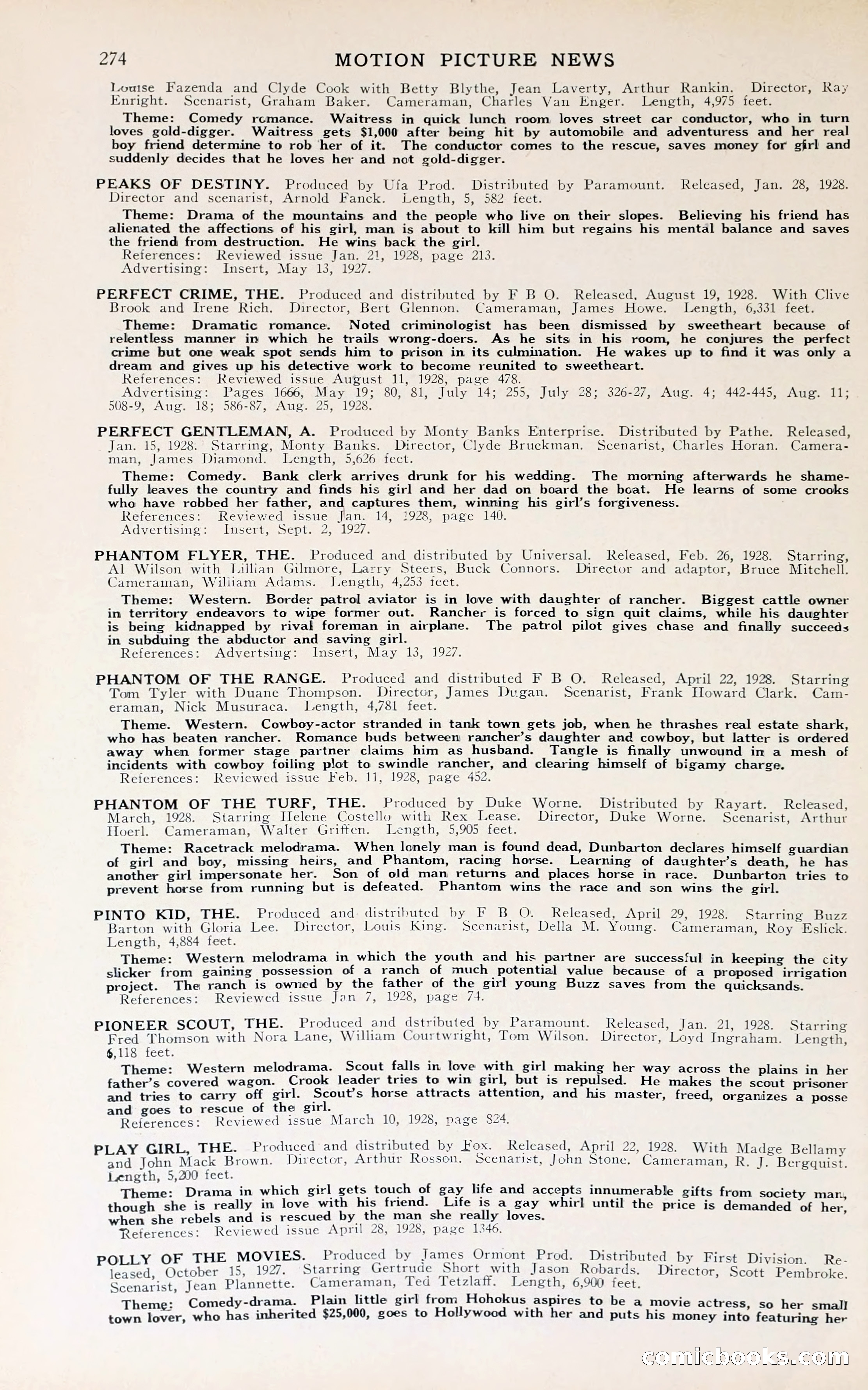 1929 Motion Picture News Blue Book — page 280 of 326