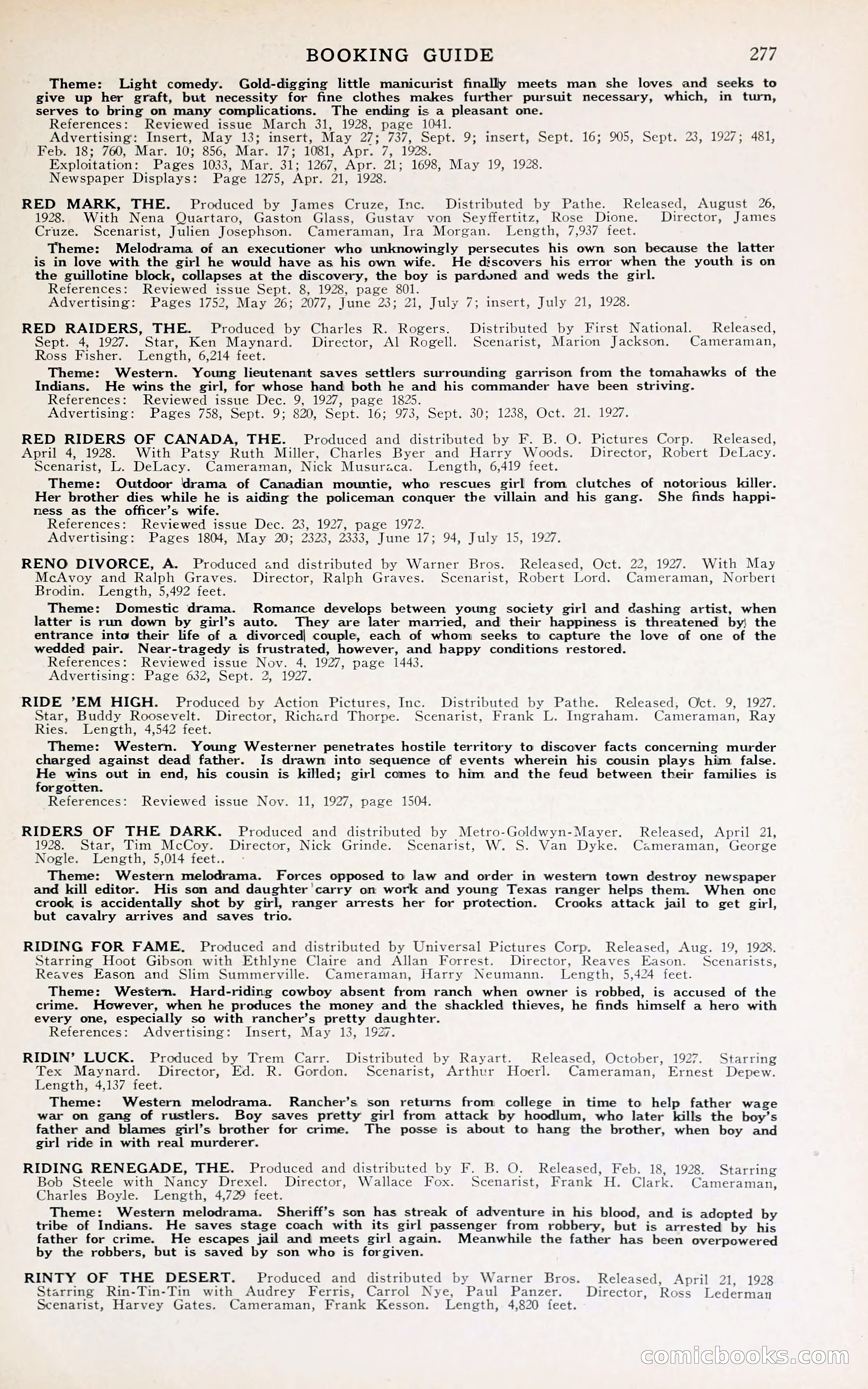 1929 Motion Picture News Blue Book — page 283 of 326