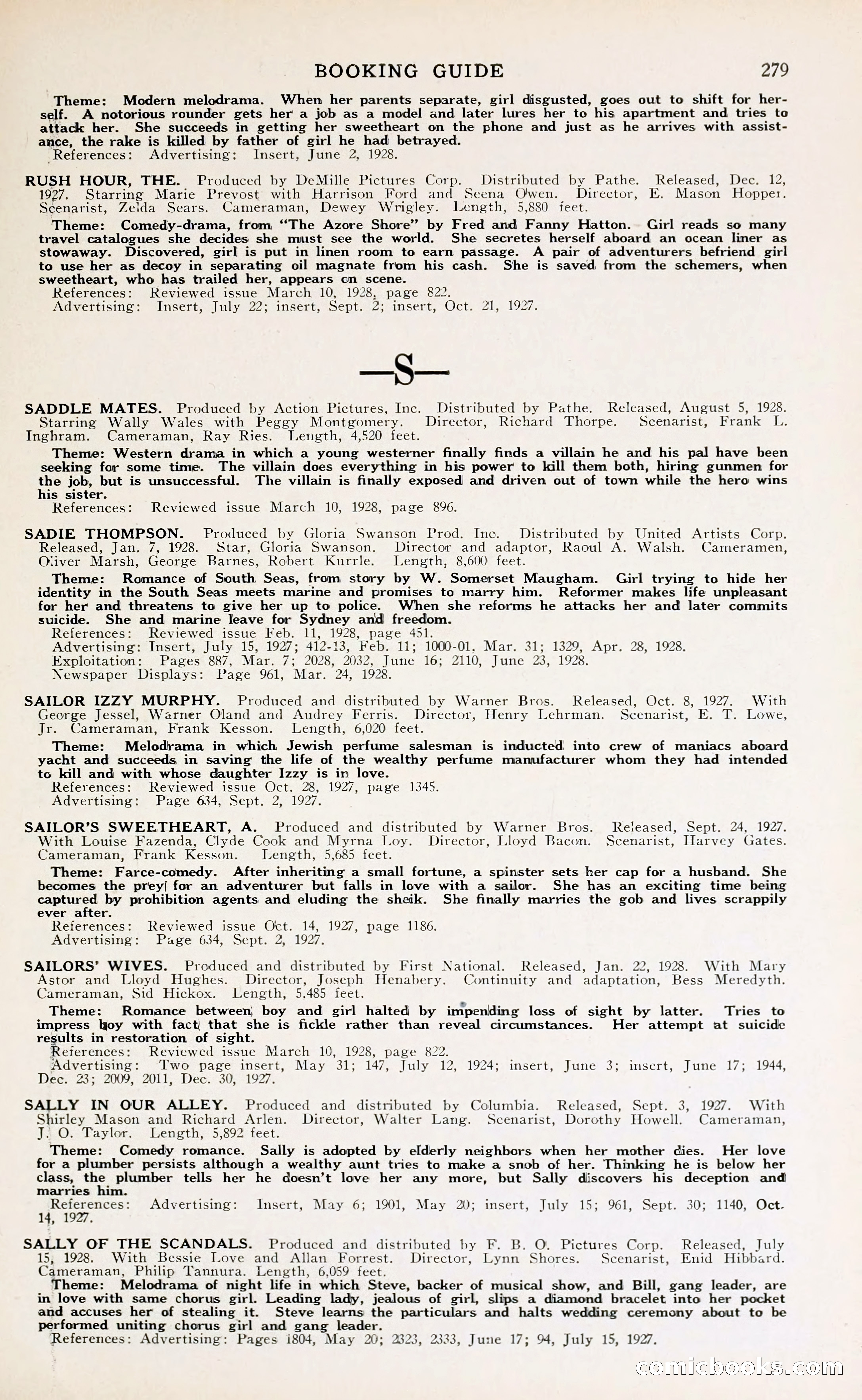 1929 Motion Picture News Blue Book — page 285 of 326