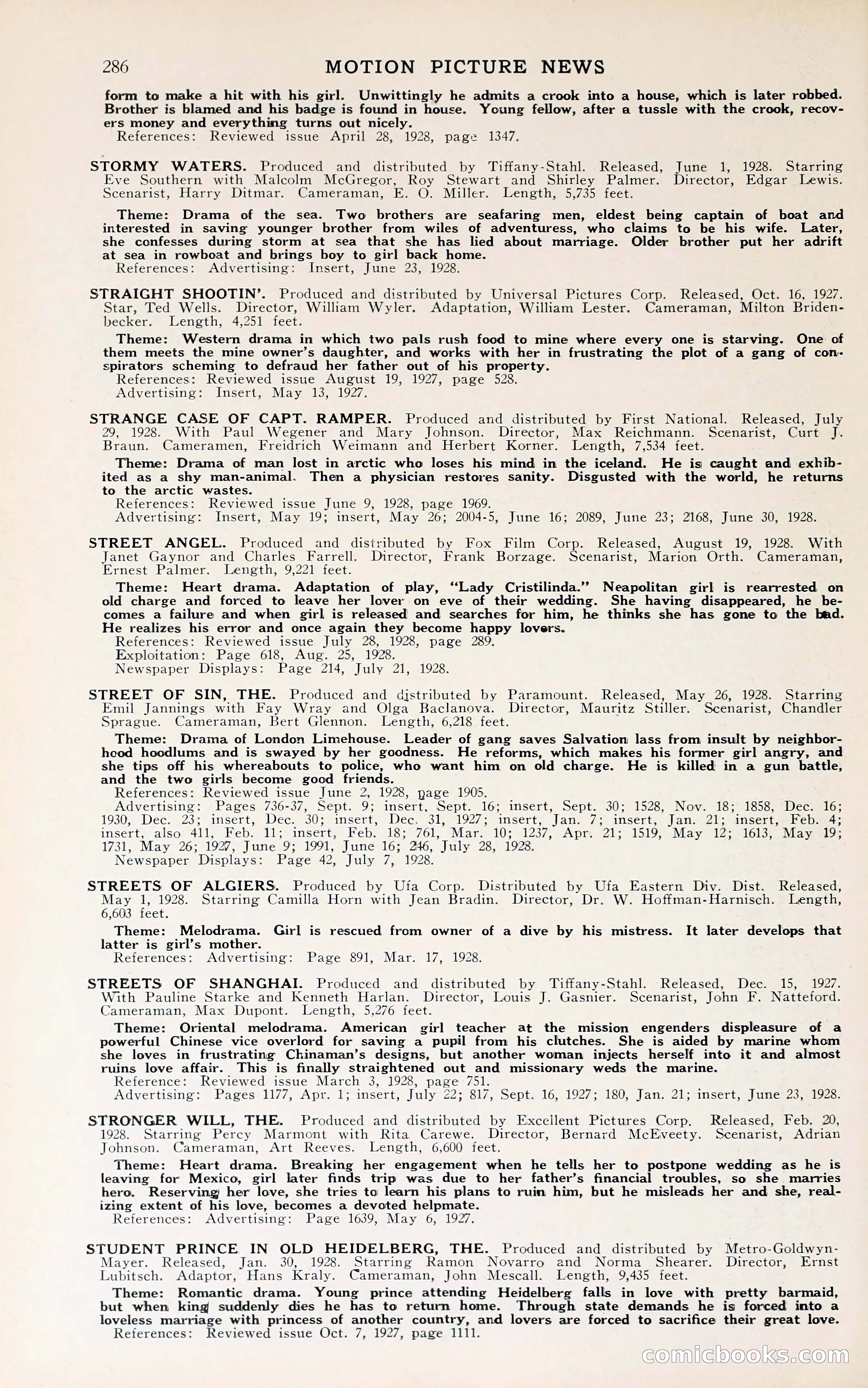 1929 Motion Picture News Blue Book — page 292 of 326