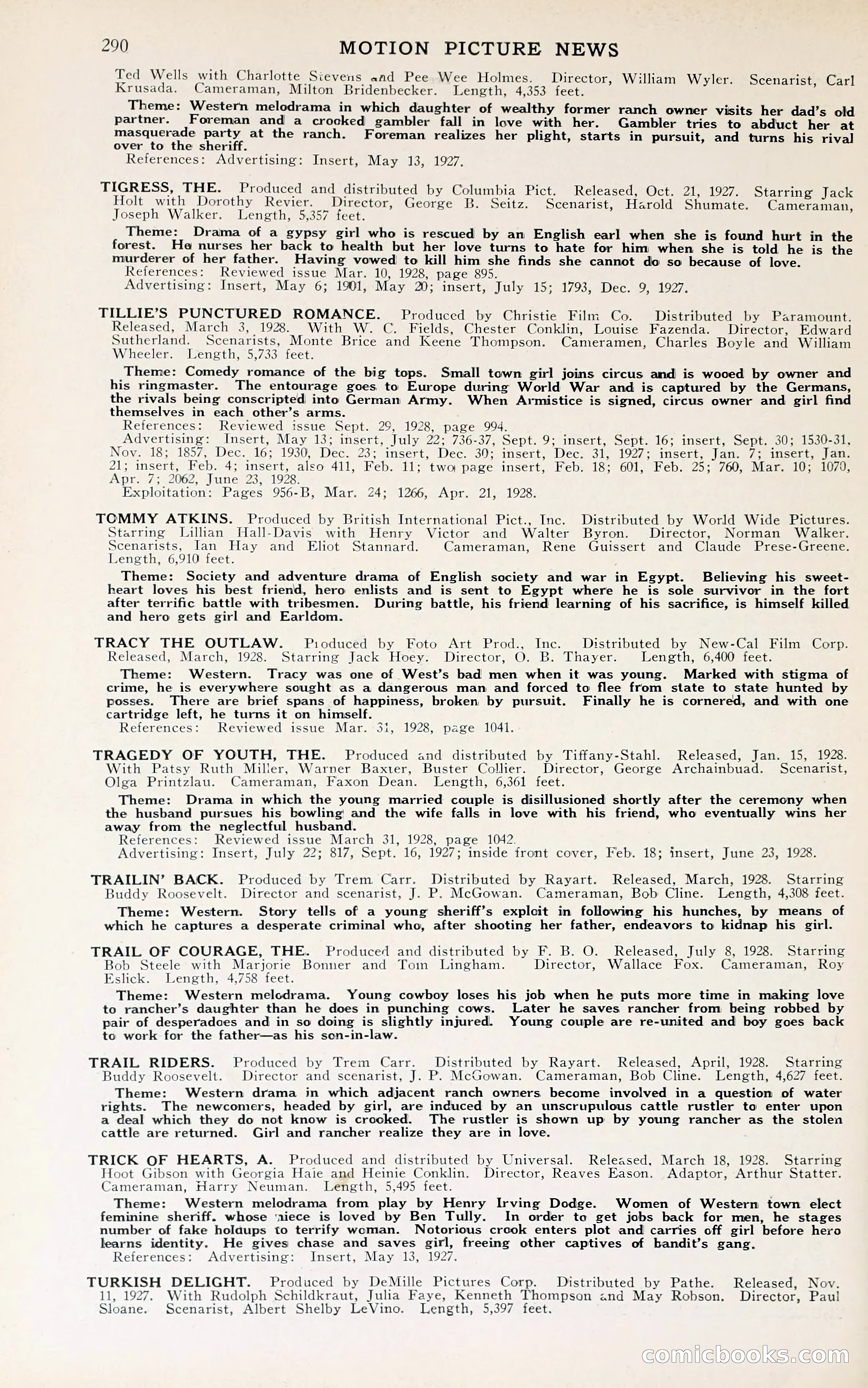 1929 Motion Picture News Blue Book — page 296 of 326
