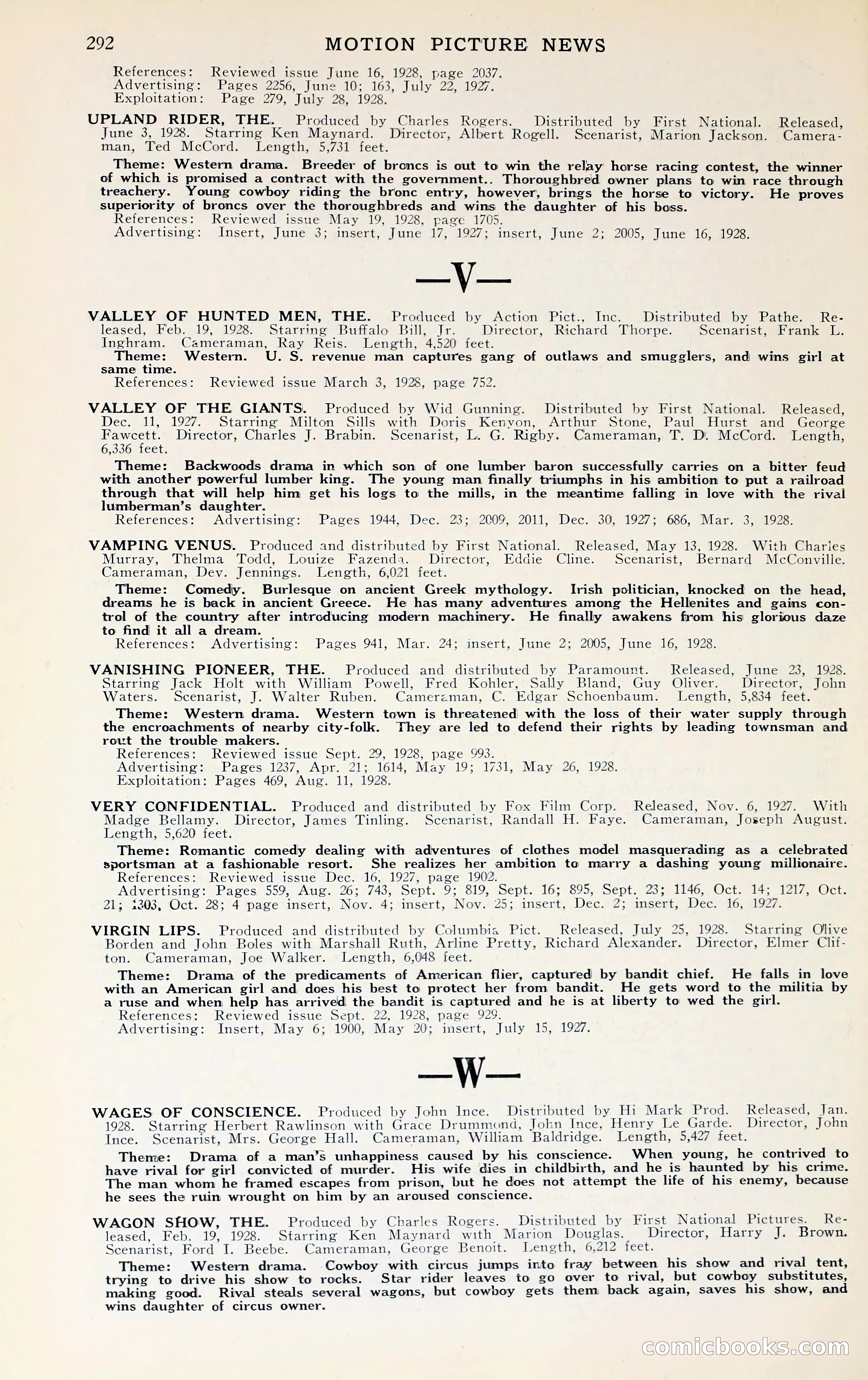 1929 Motion Picture News Blue Book — page 298 of 326