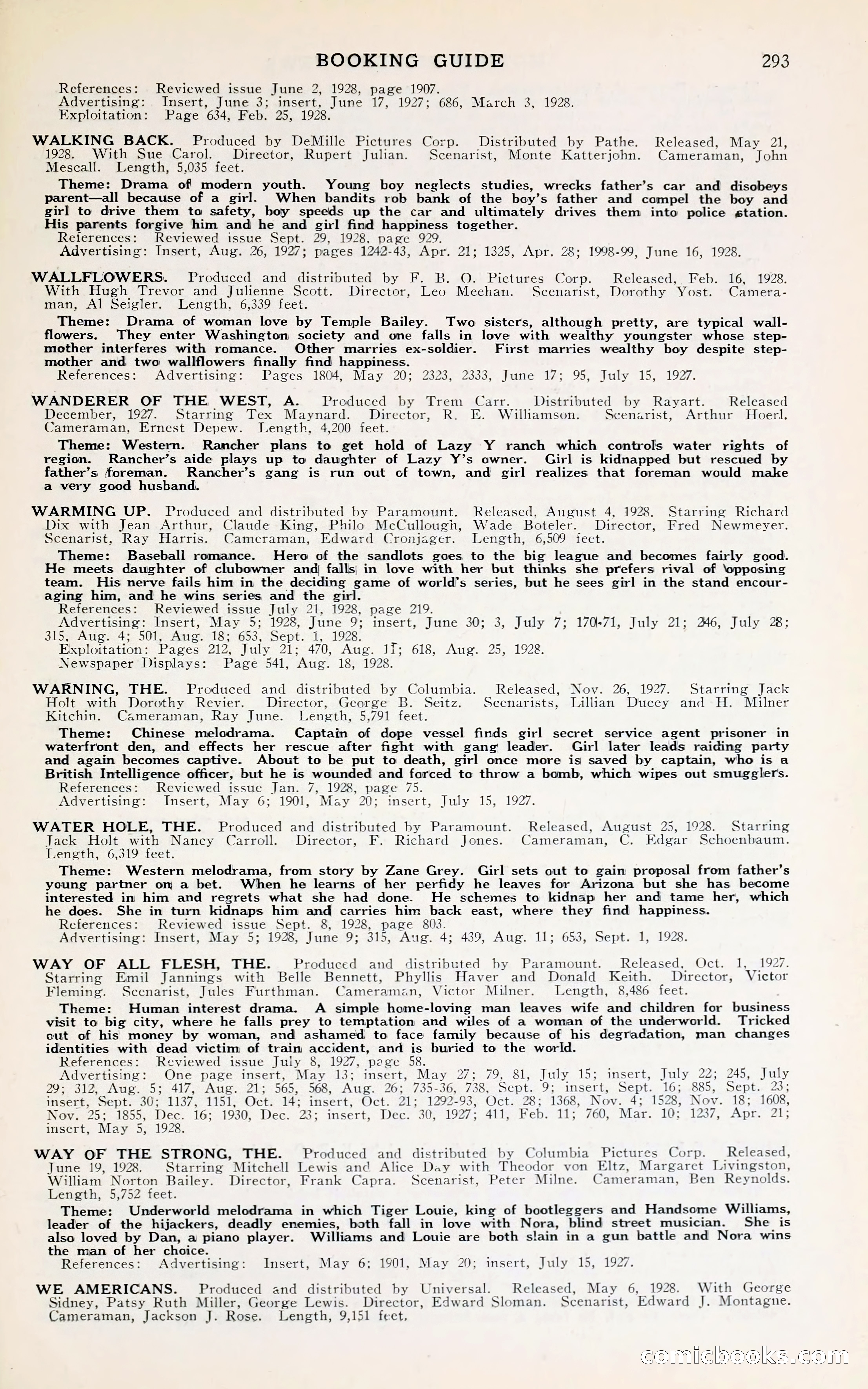 1929 Motion Picture News Blue Book — page 299 of 326