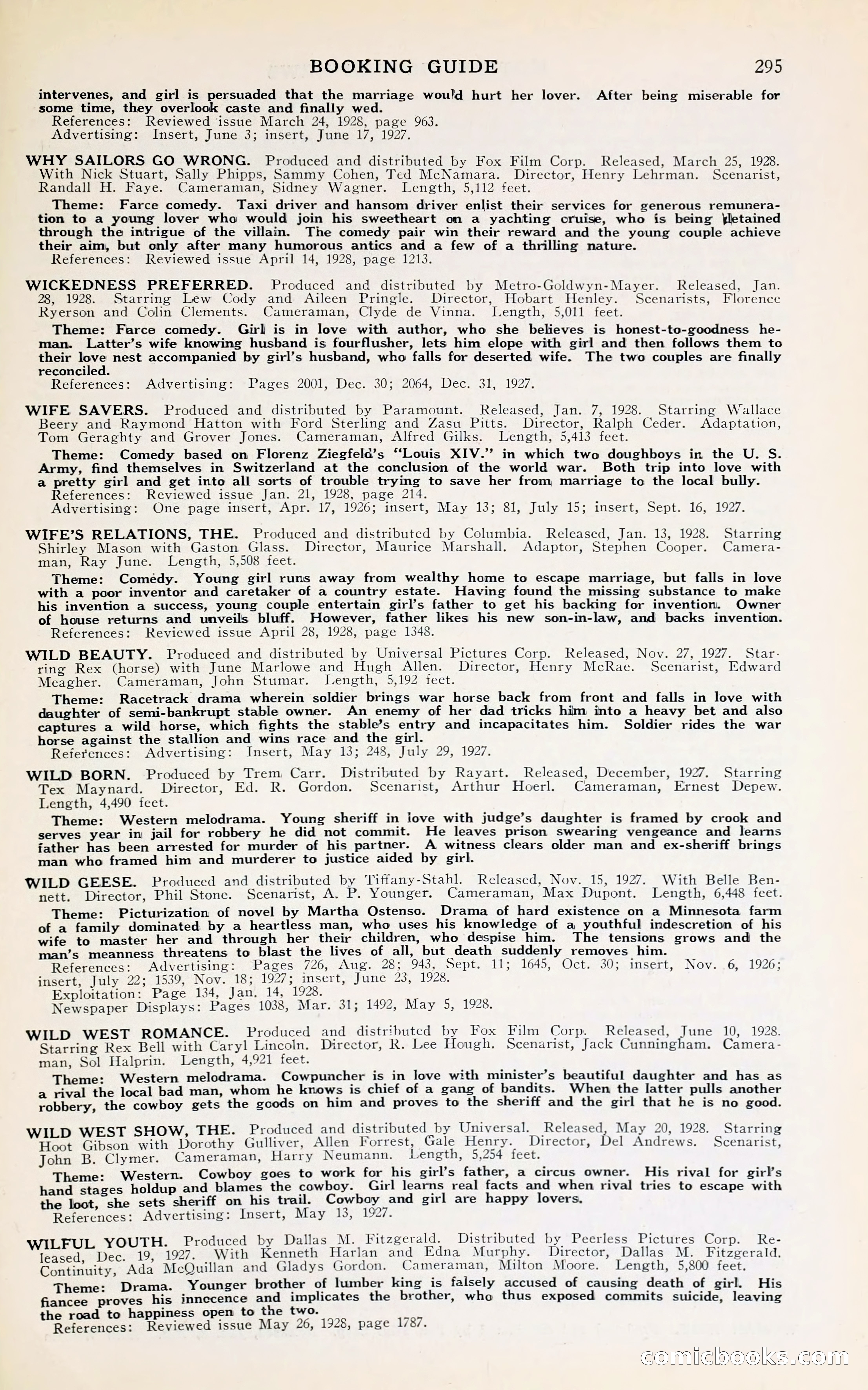1929 Motion Picture News Blue Book — page 301 of 326