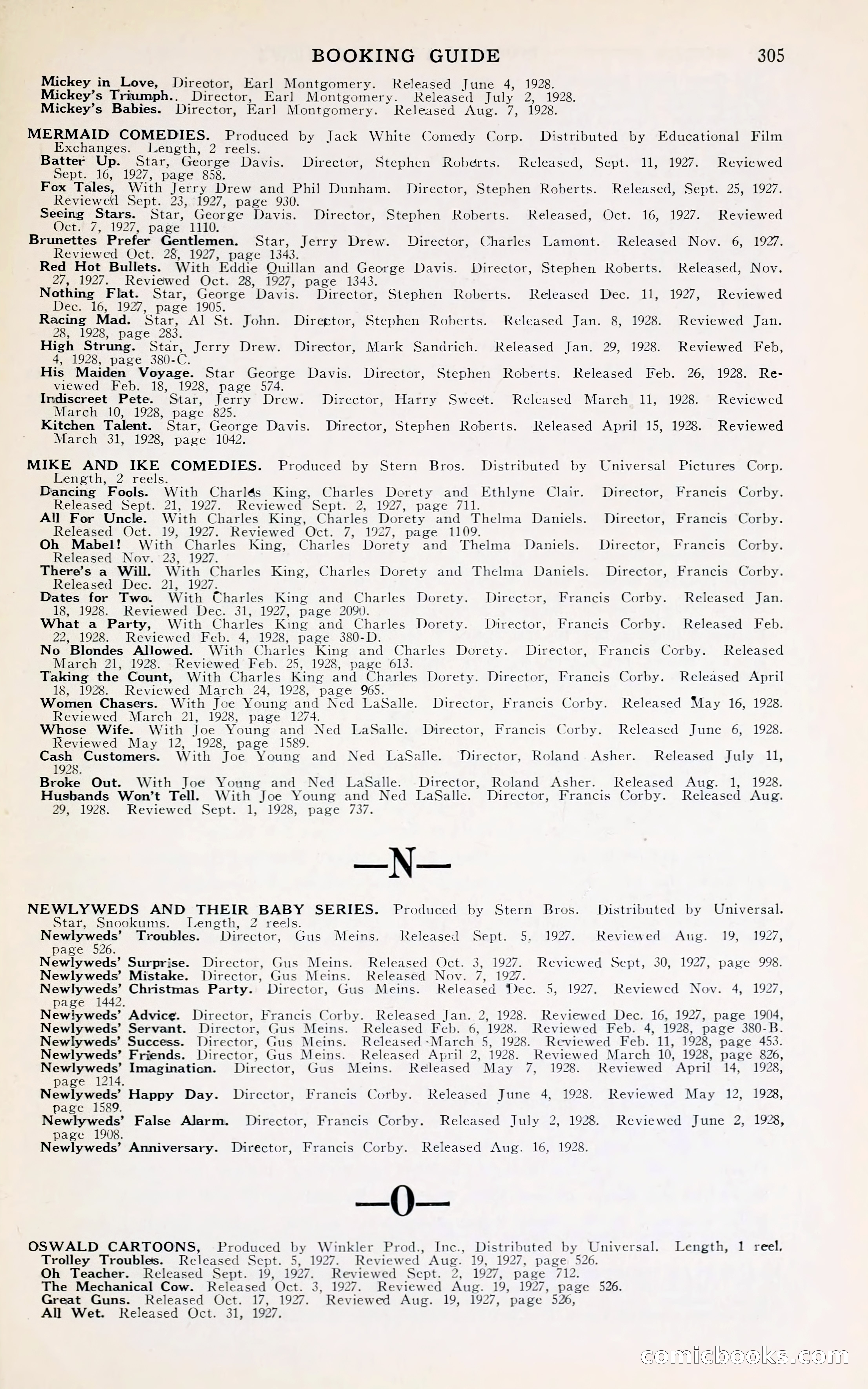 1929 Motion Picture News Blue Book — page 311 of 326