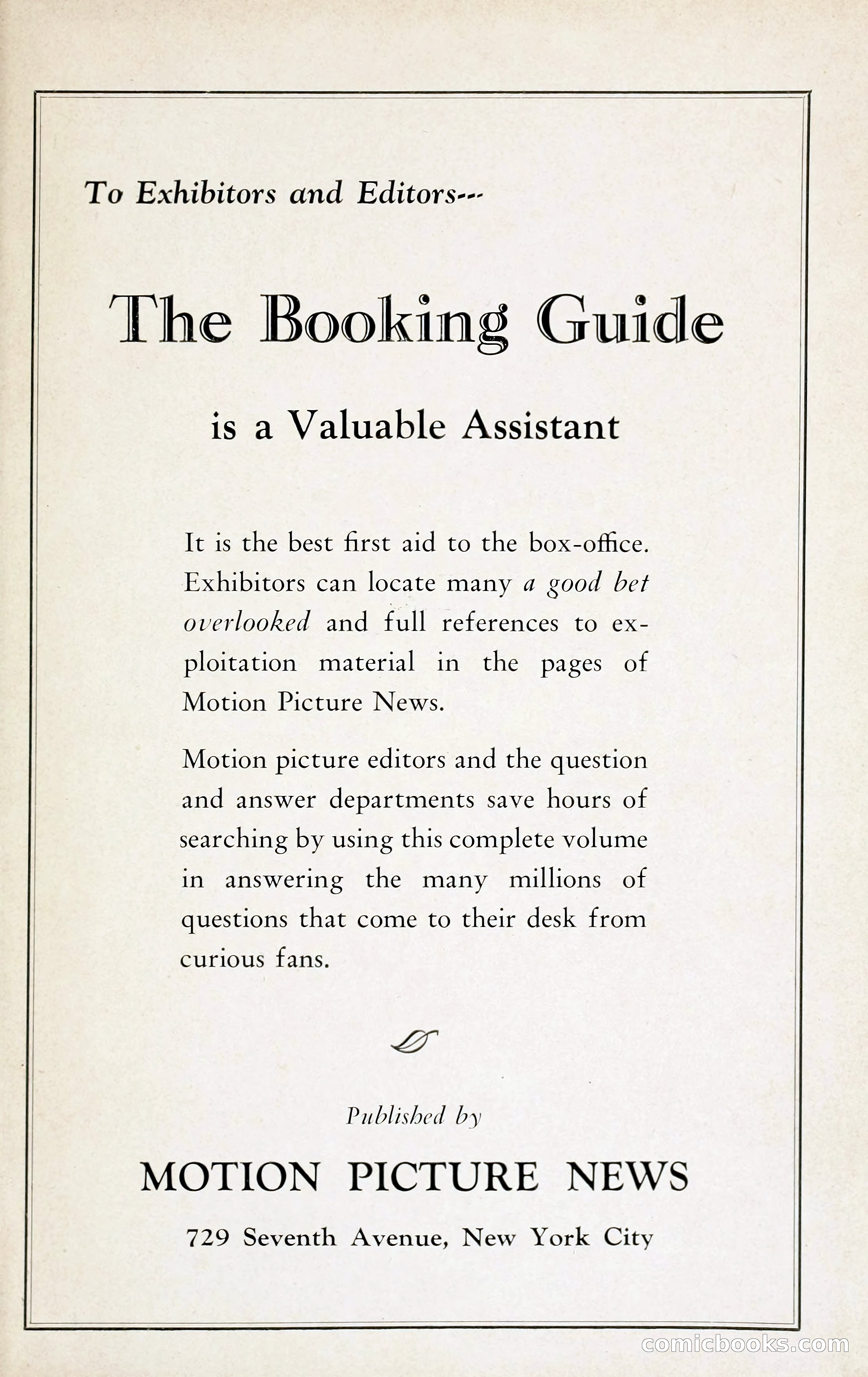 1929 Motion Picture News Blue Book — page 321 of 326