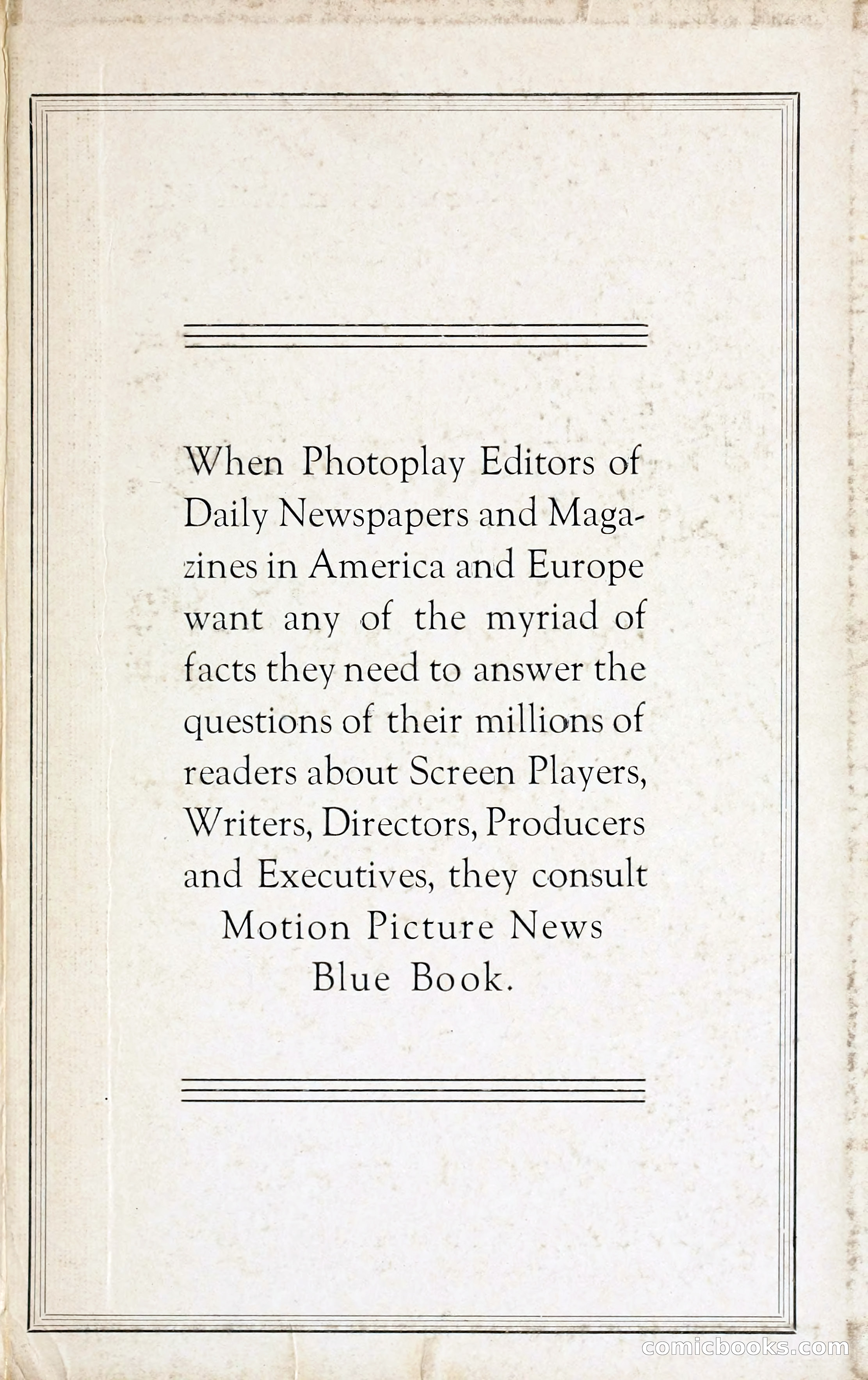 1929 Motion Picture News Blue Book — page 323 of 326
