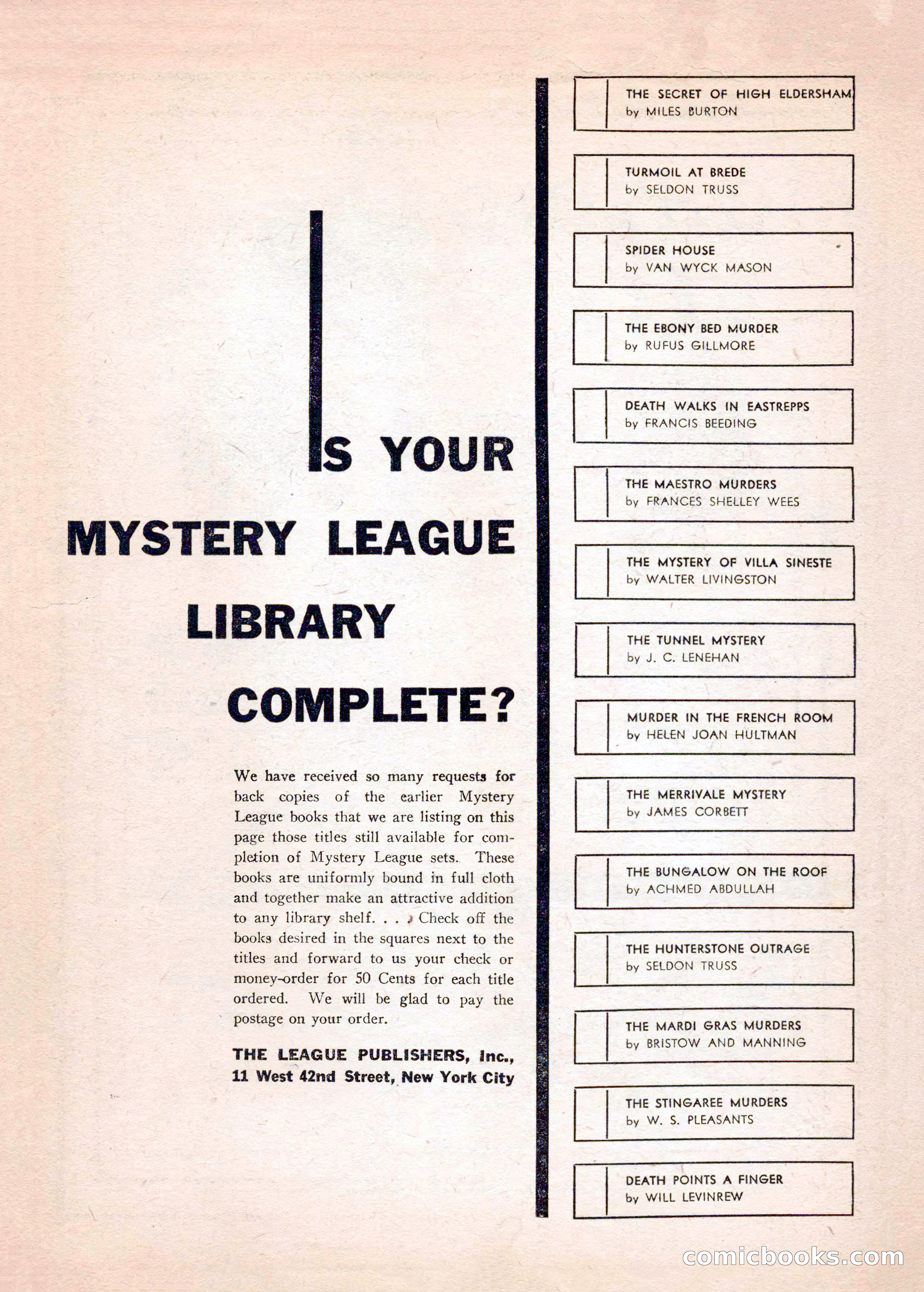 Mystery League, Vol. 1, No. 1 — page 161 of 164