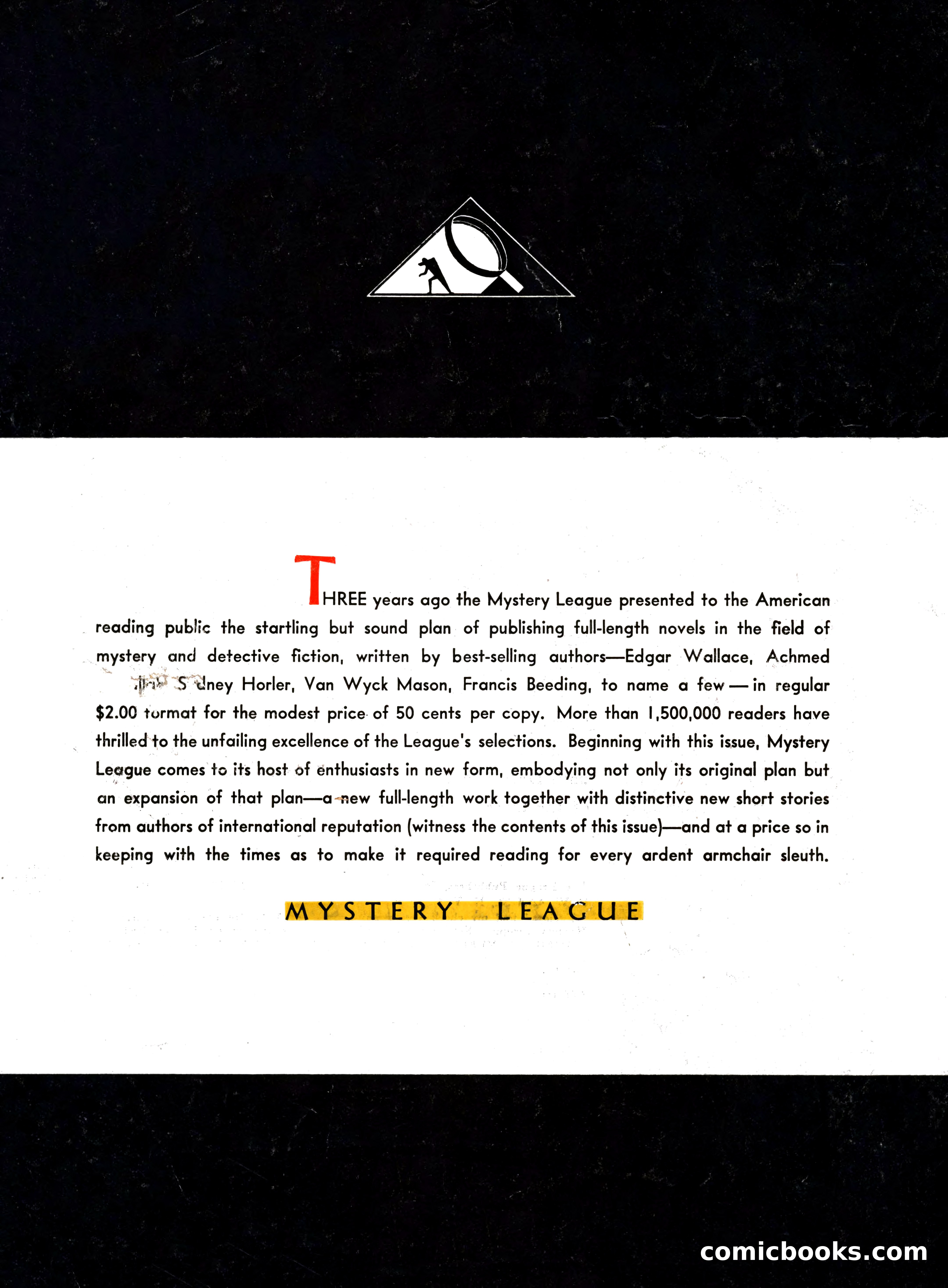 Mystery League, Vol. 1, No. 1 — page 164 of 164