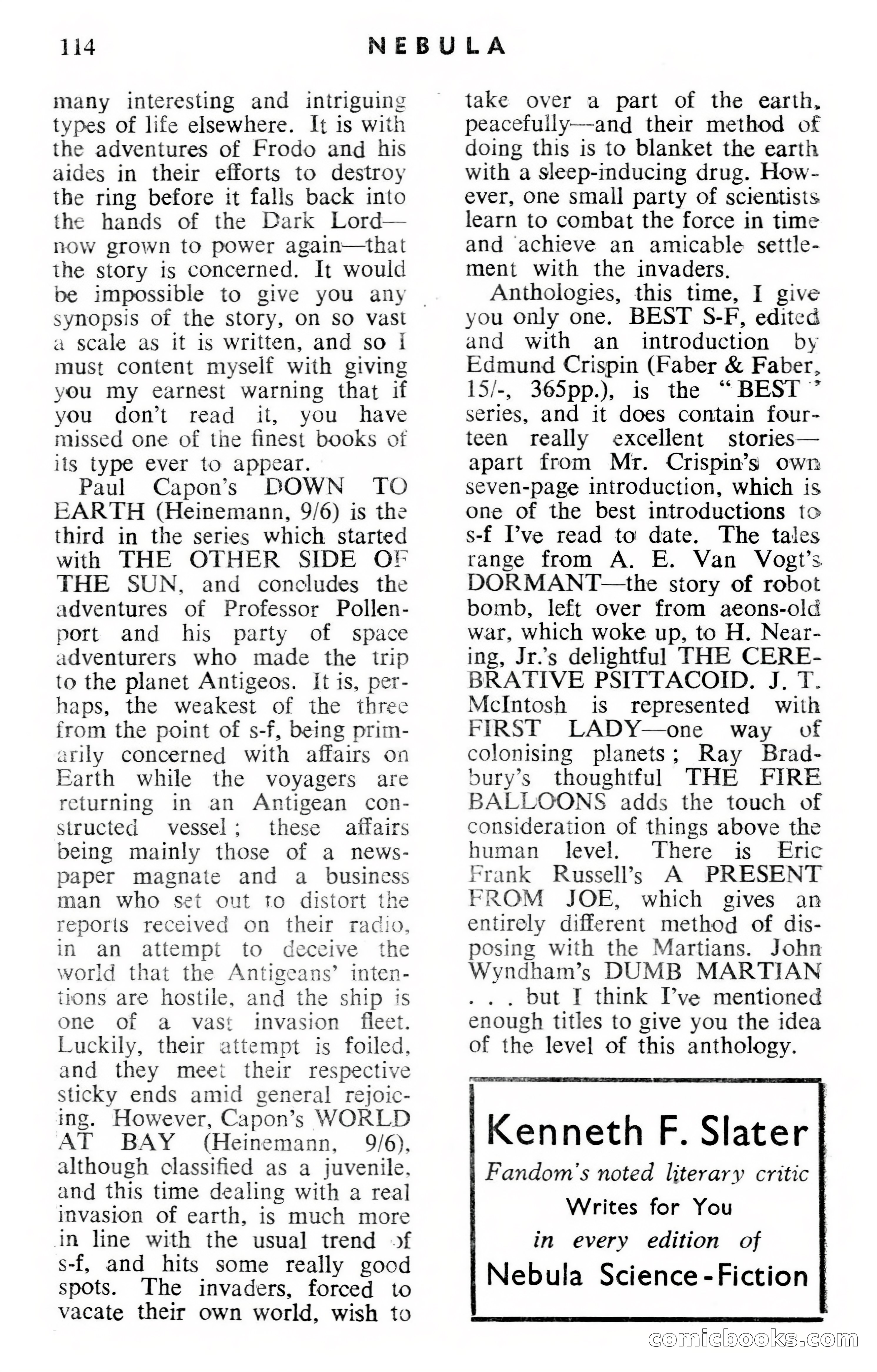 Nebula Science Fiction, April 1955 — page 116 of 132