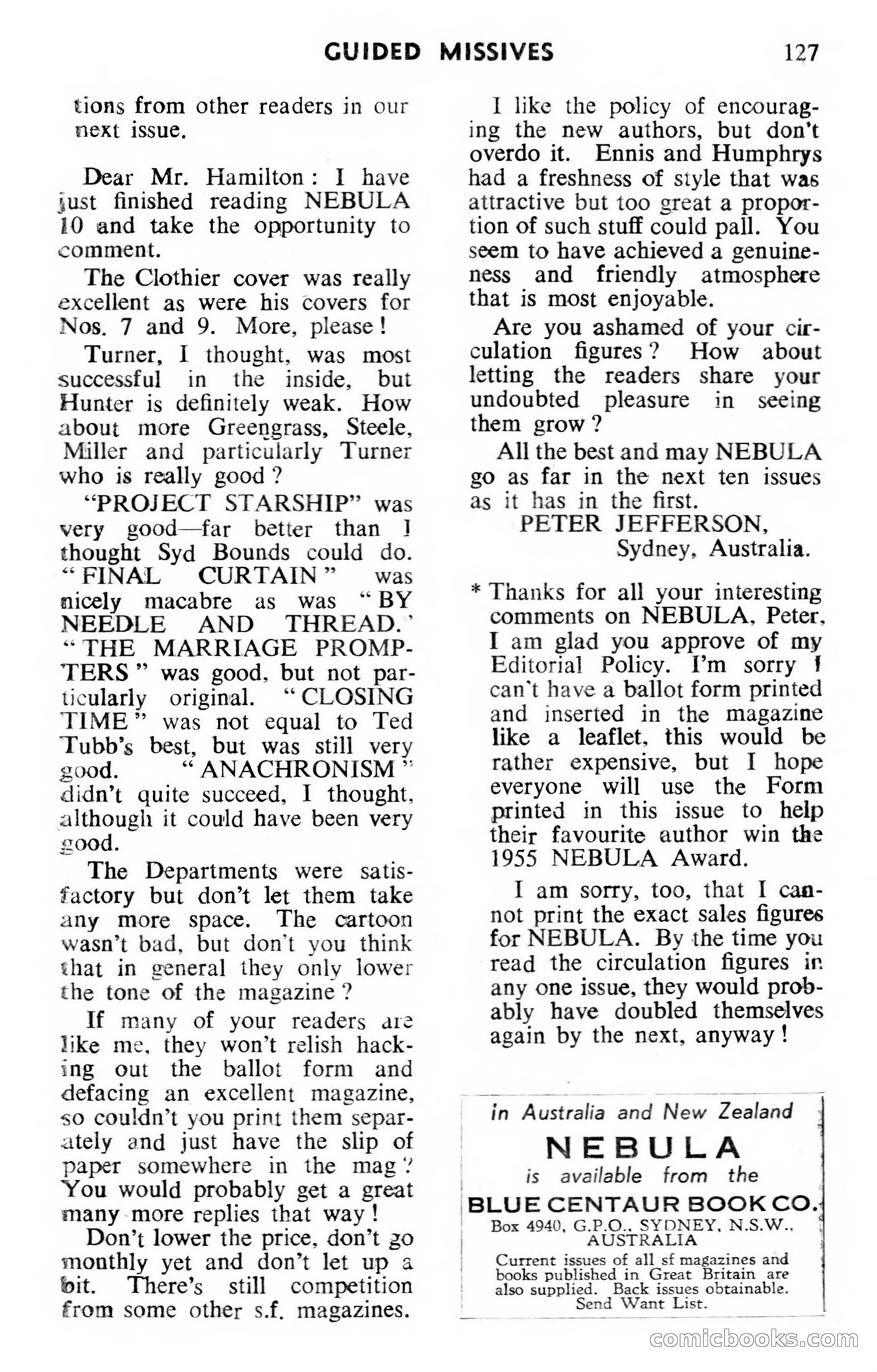 Nebula Science Fiction, April 1955 — page 129 of 132