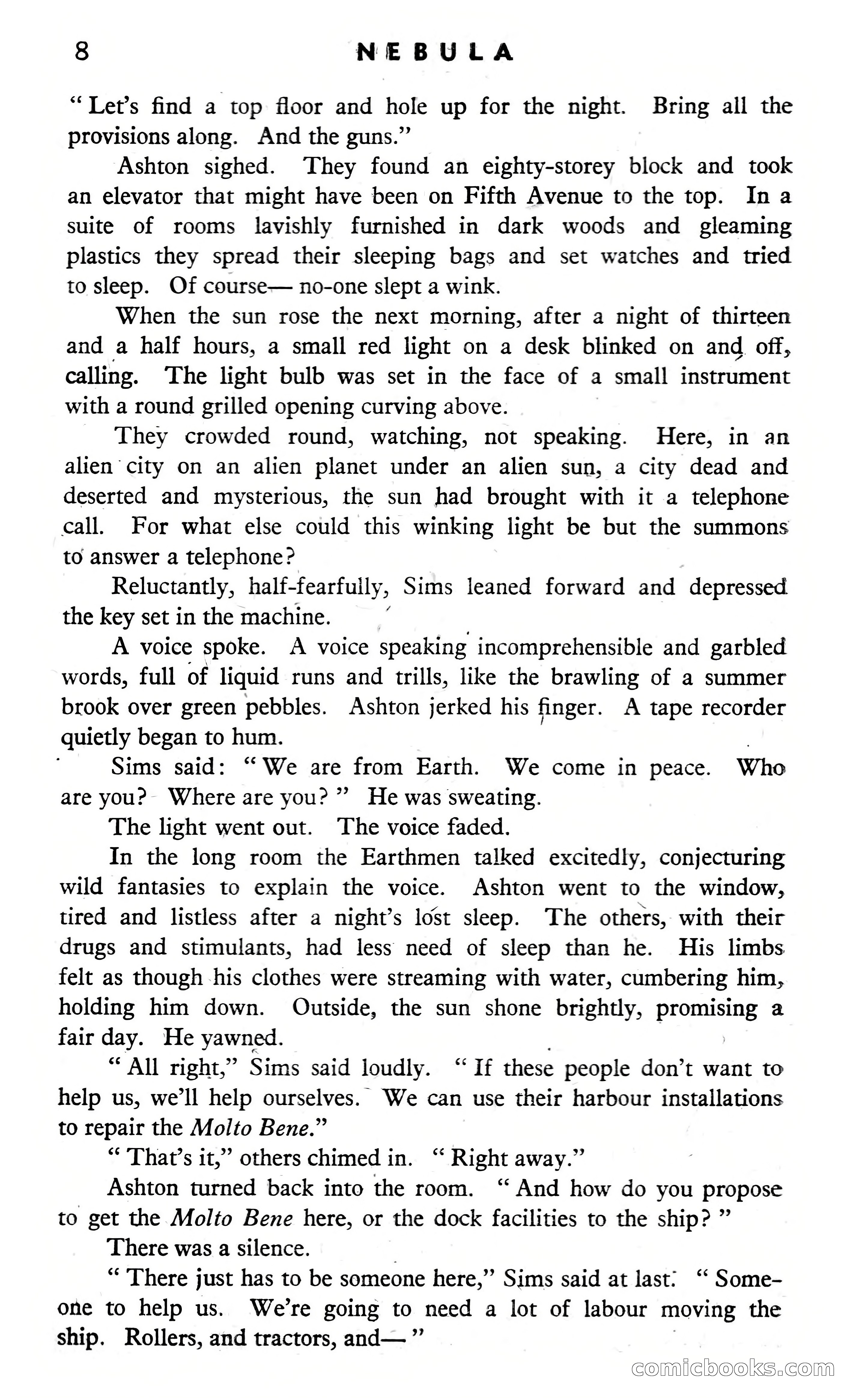 Nebula Science Fiction, August 1957 — page 10 of 116