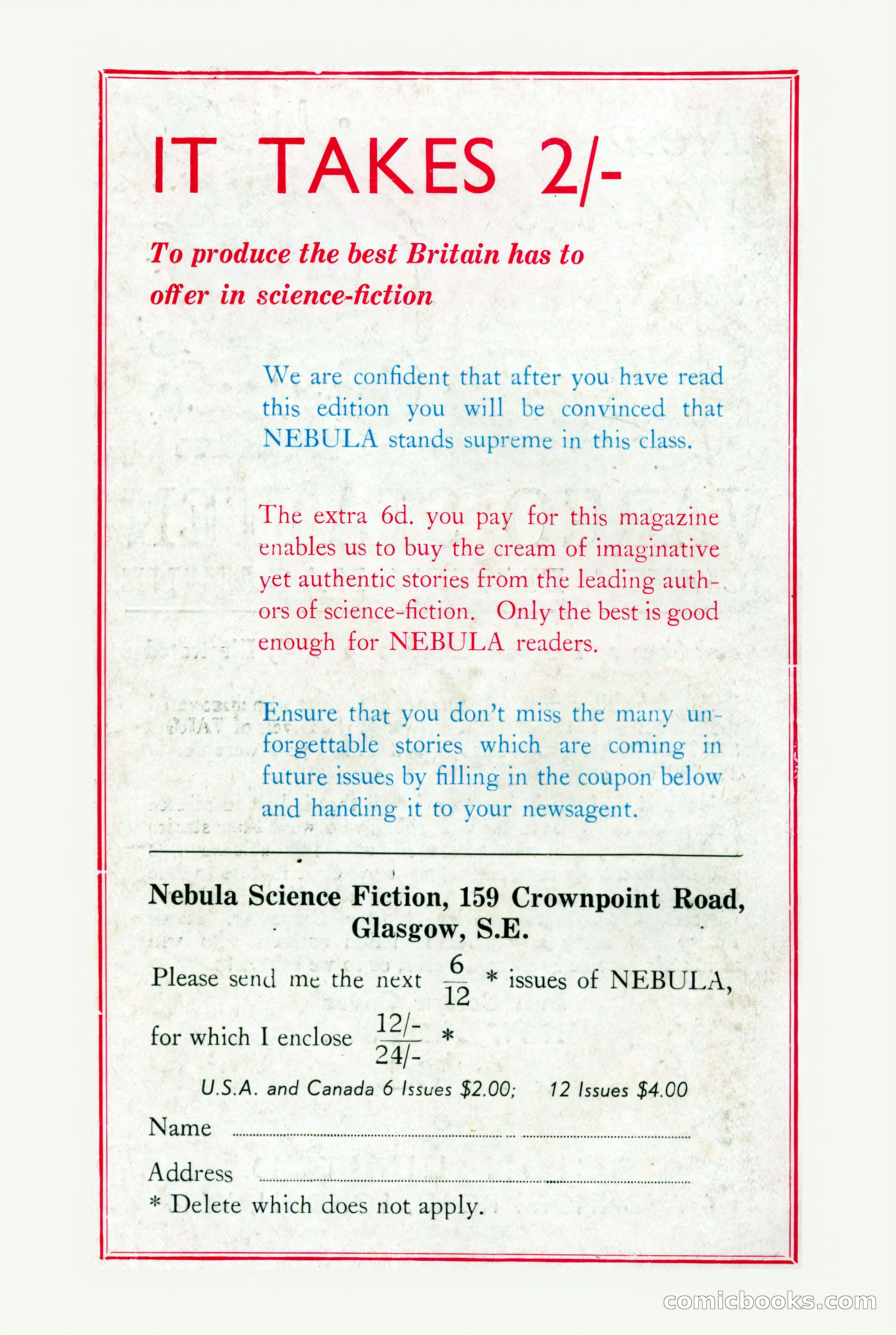 Nebula Science Fiction #8 — page 140 of 140