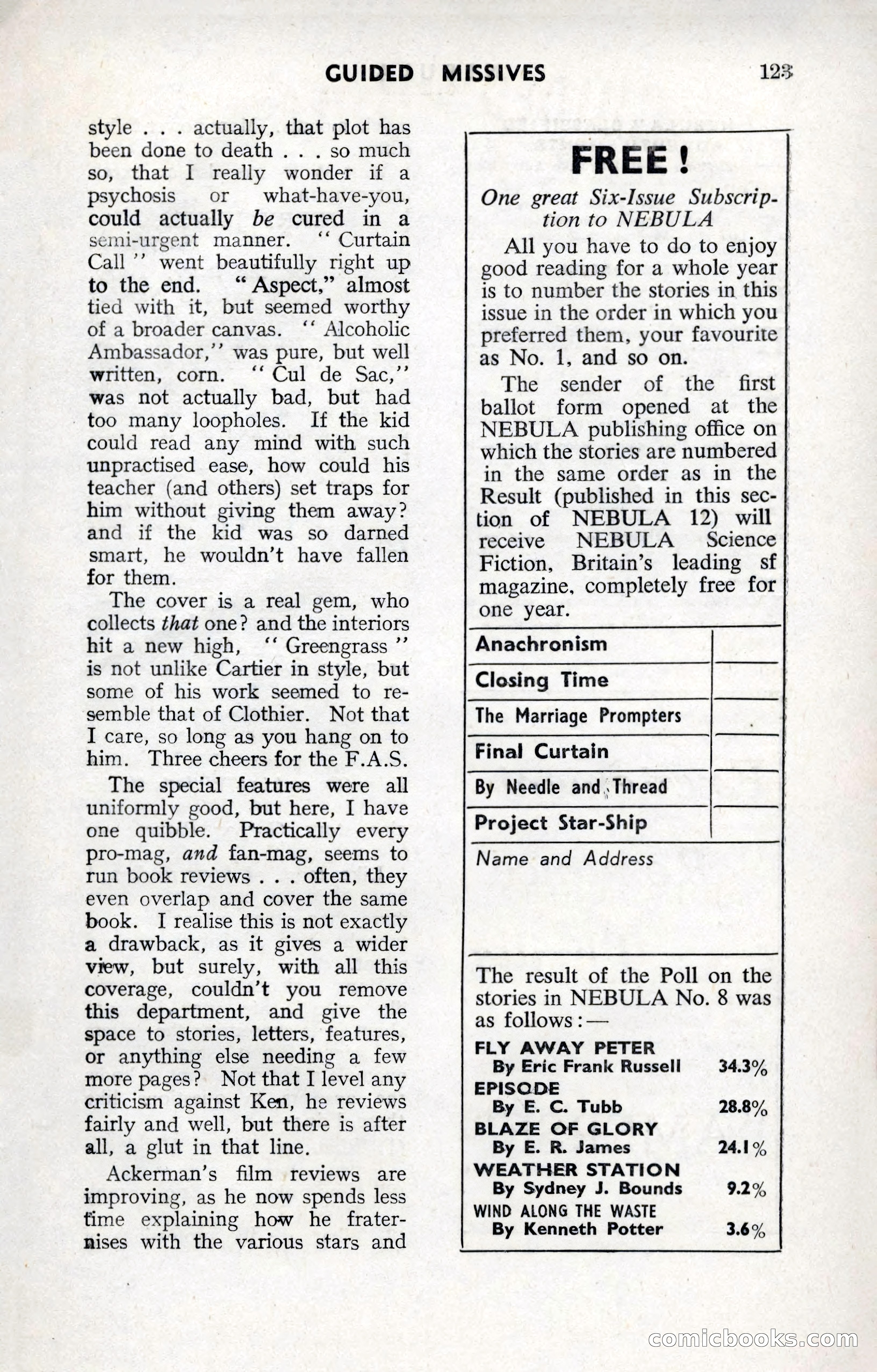 Nebula Science Fiction, Number 10 — page 125 of 133