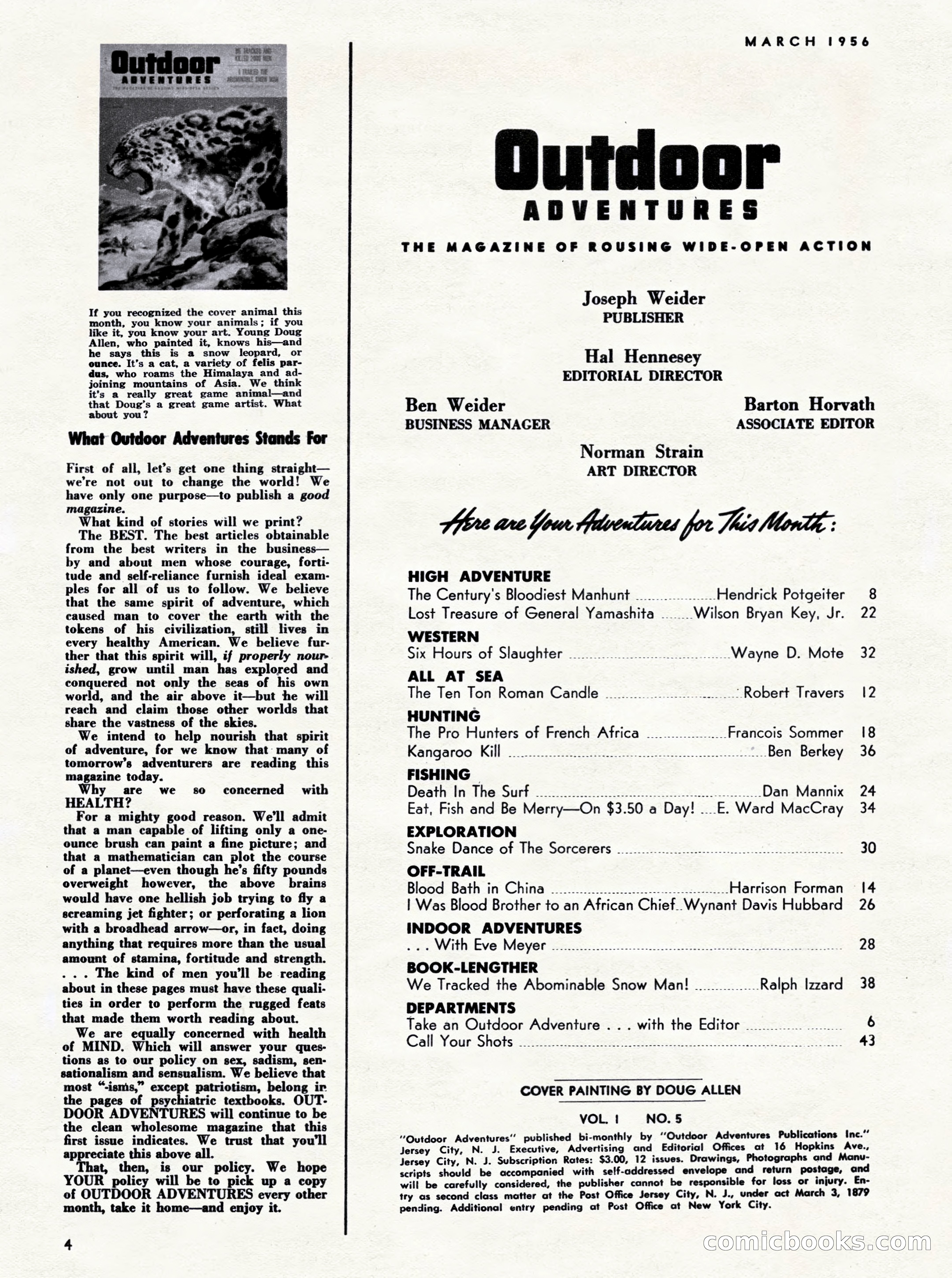 Outdoor Adventures, March 1956 — page 4 of 84
