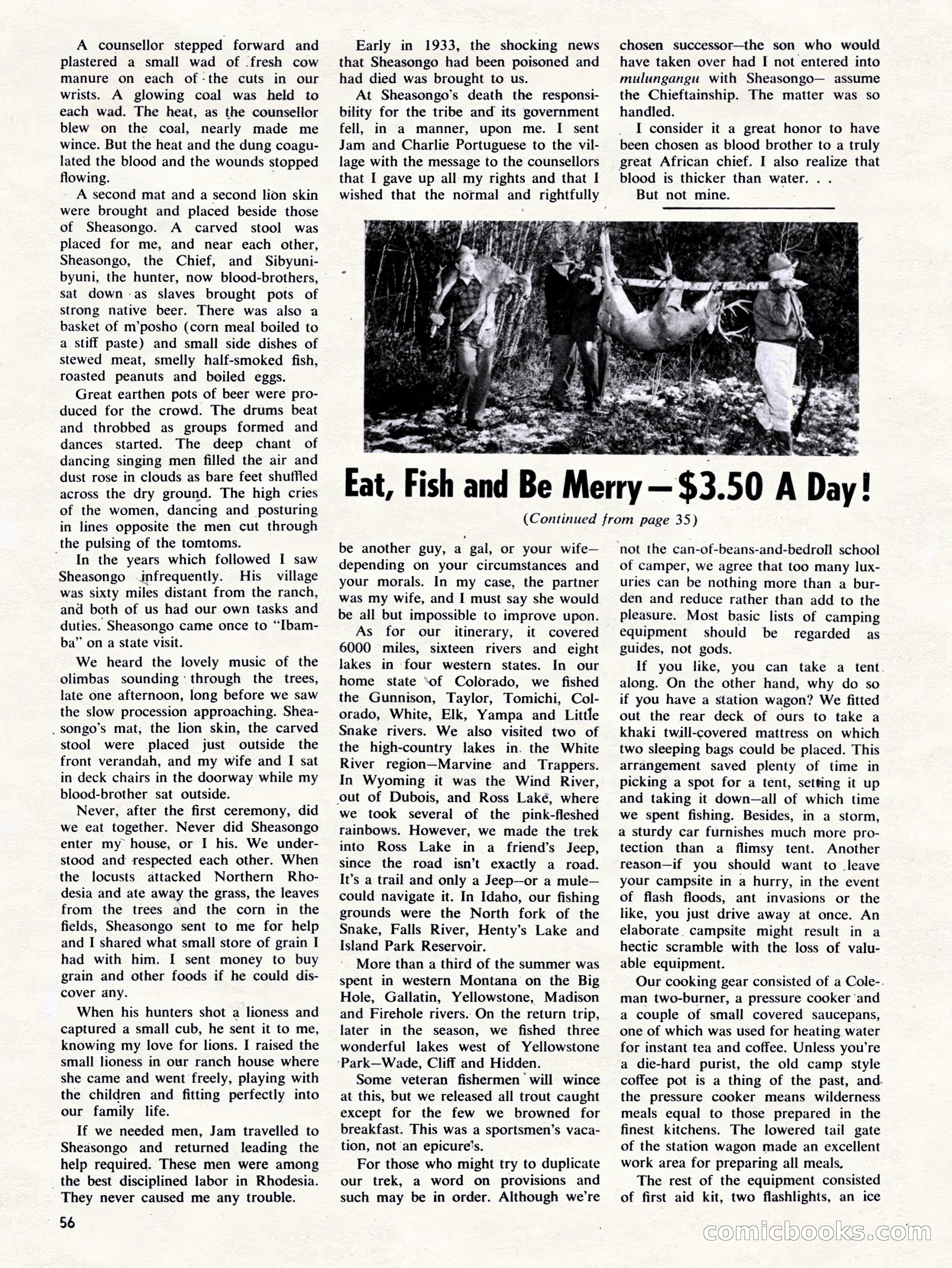 Outdoor Adventures, March 1956 — page 56 of 84