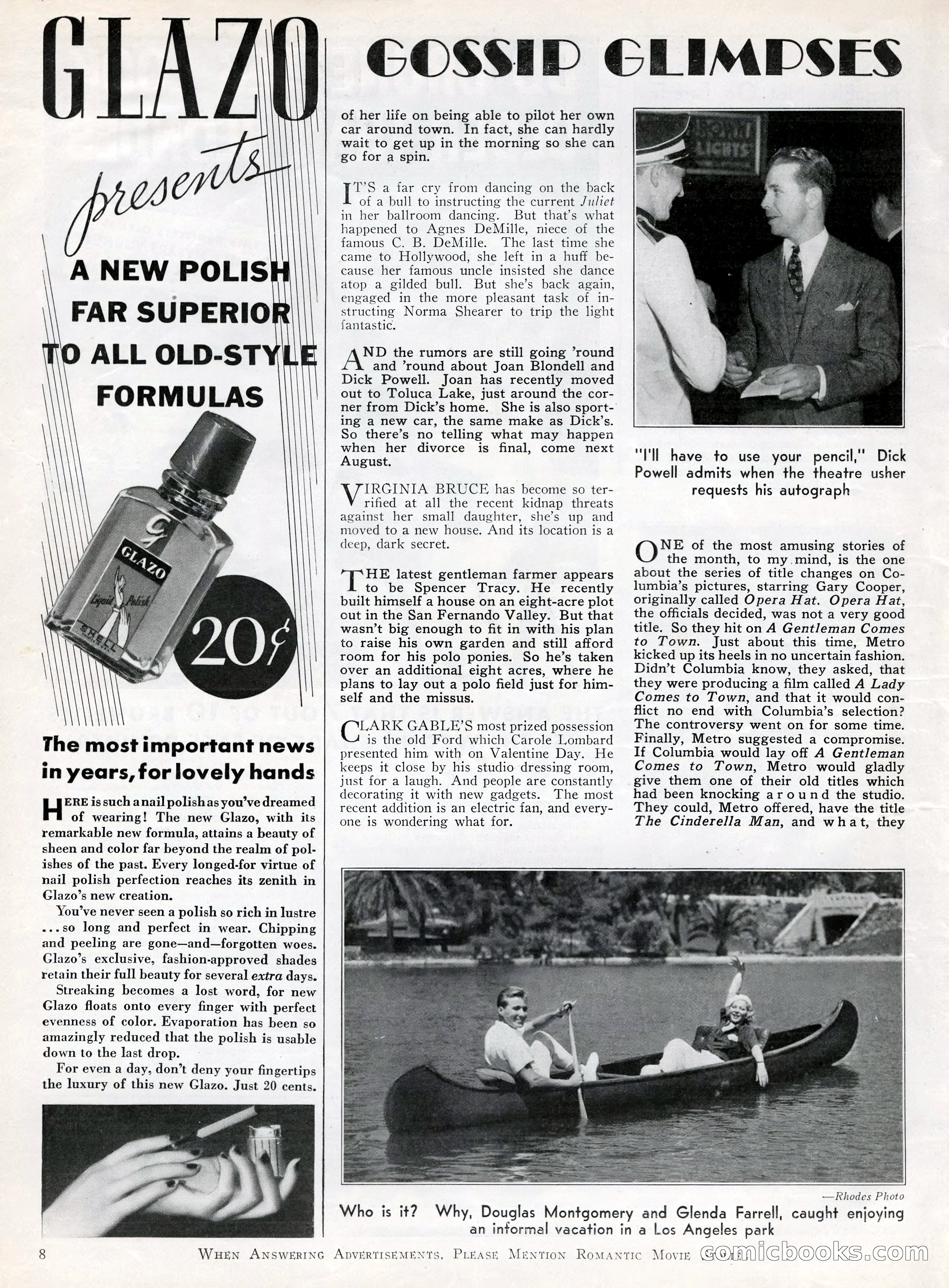 Romantic Movie Stories, June 1936 — page 8 of 70
