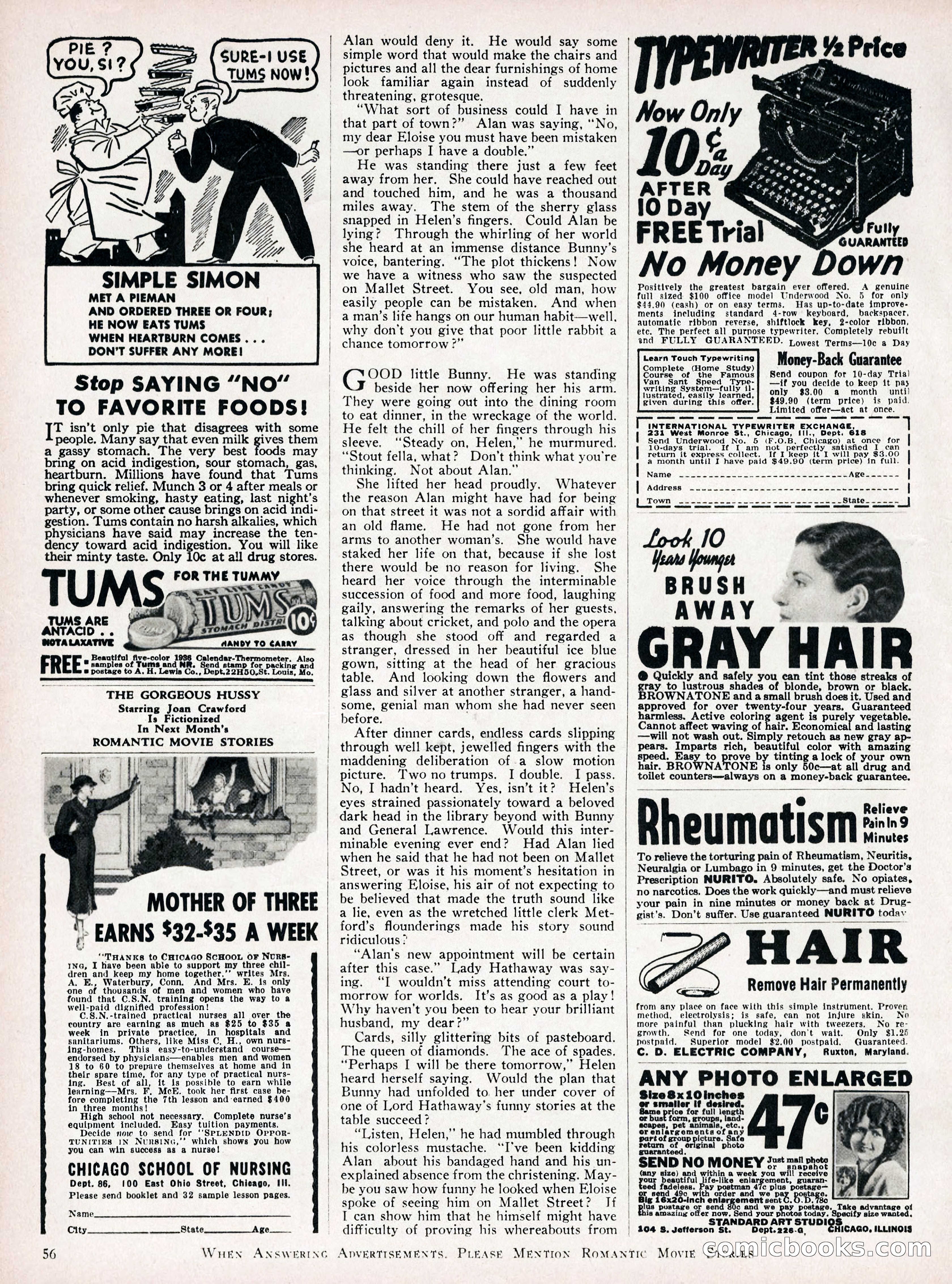 Romantic Movie Stories, June 1936 — page 49 of 70