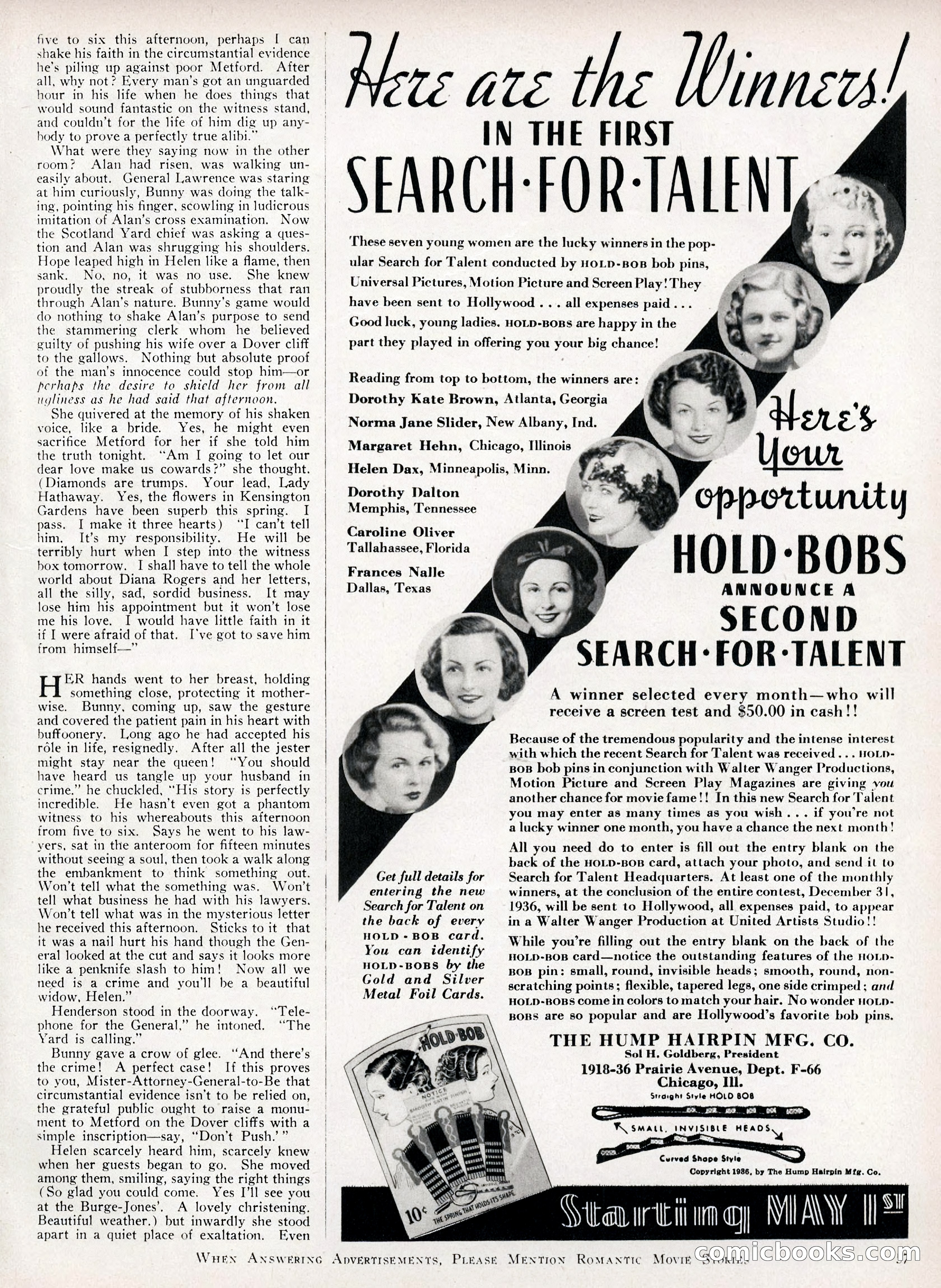 Romantic Movie Stories, June 1936 — page 50 of 70