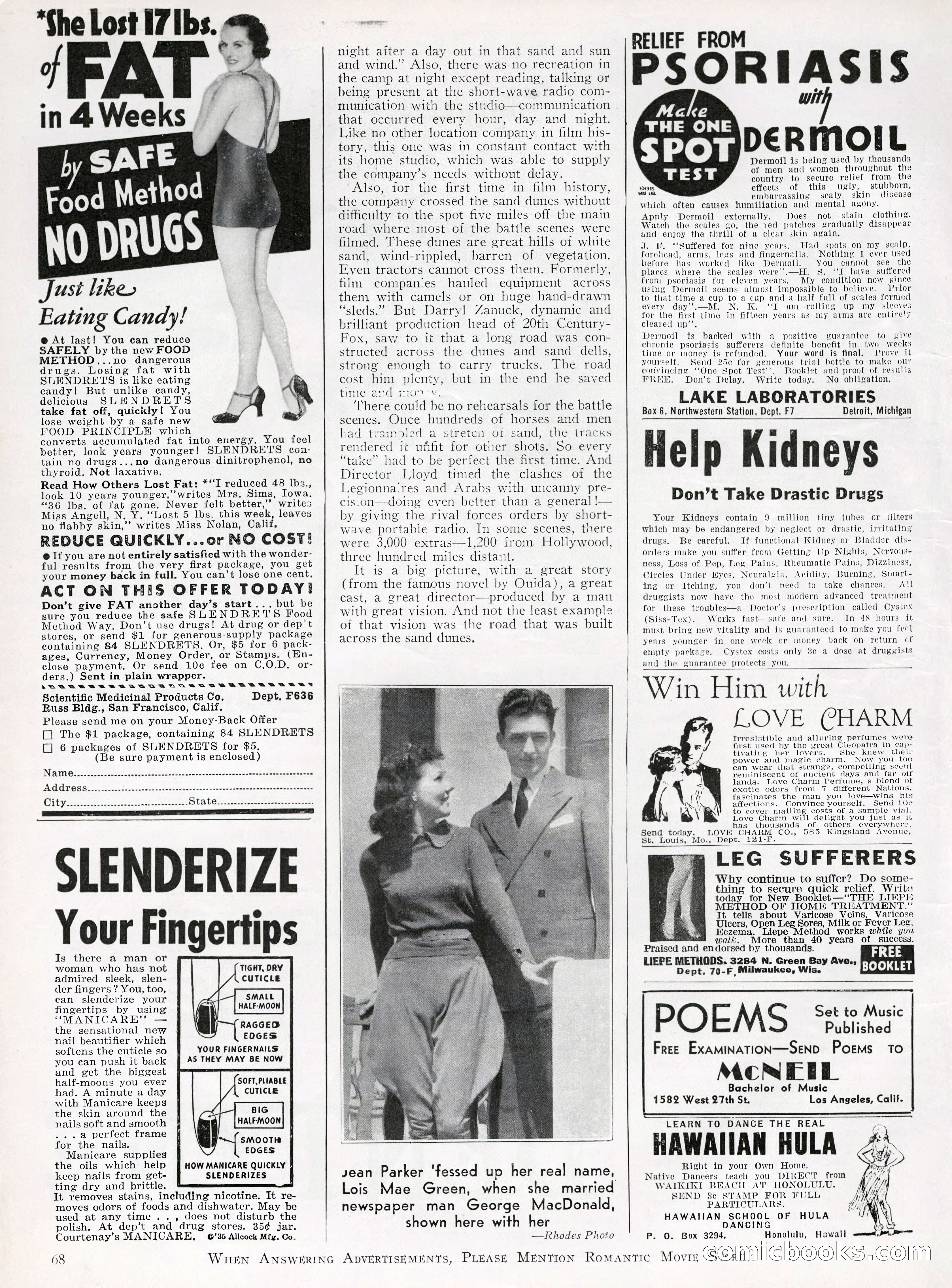 Romantic Movie Stories, June 1936 — page 61 of 70