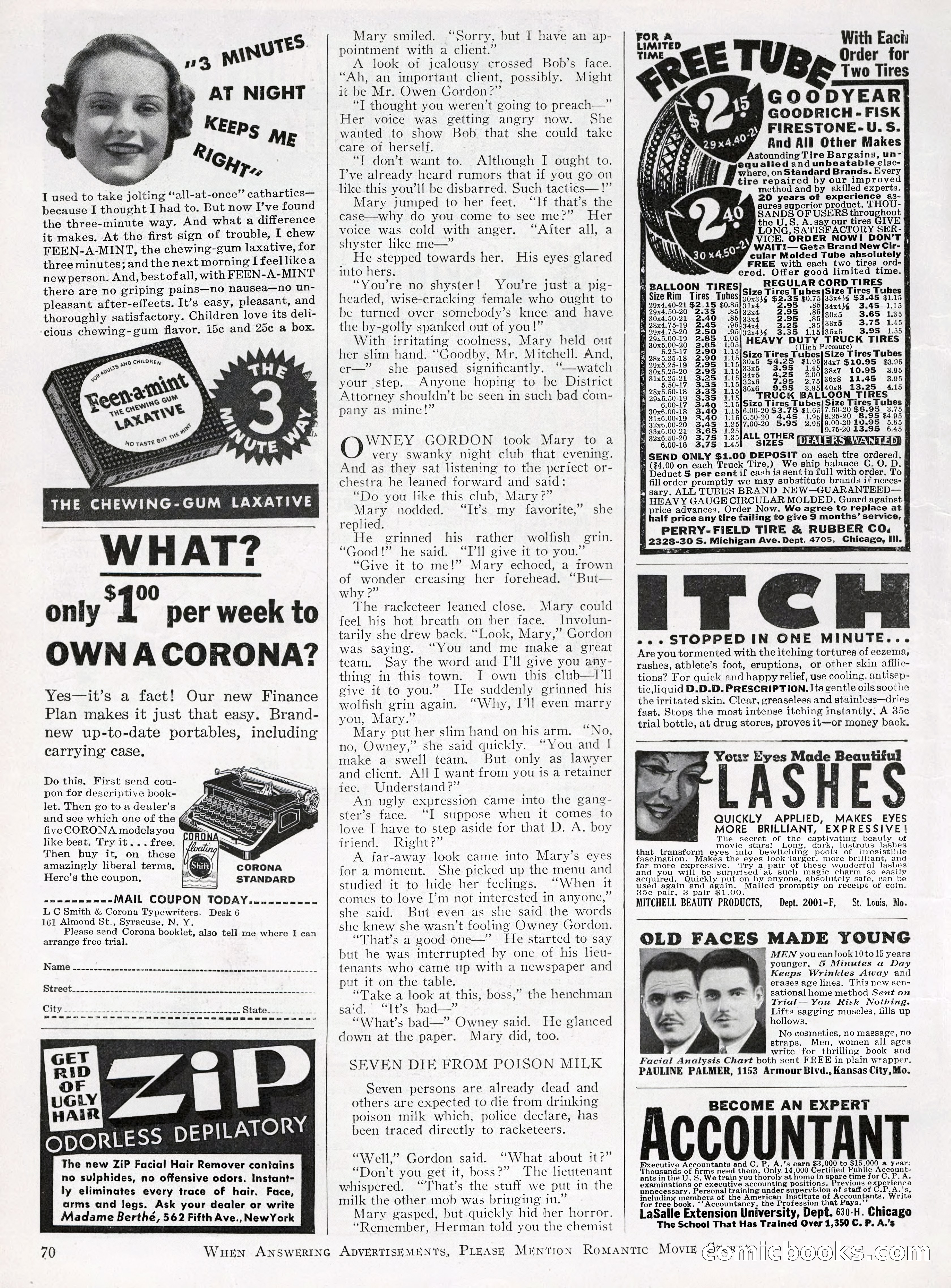 Romantic Movie Stories, June 1936 — page 63 of 70