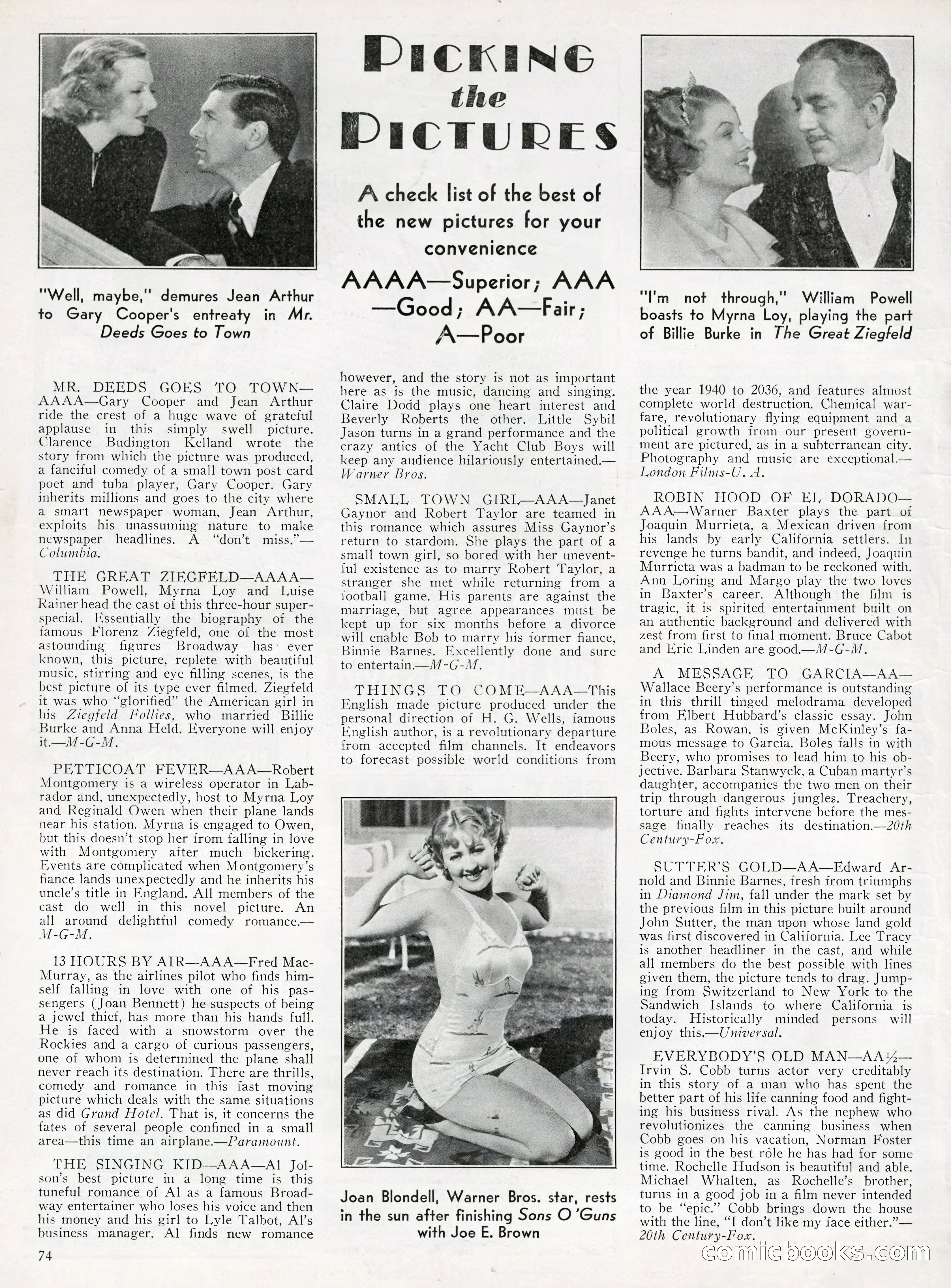 Romantic Movie Stories, June 1936 — page 67 of 70