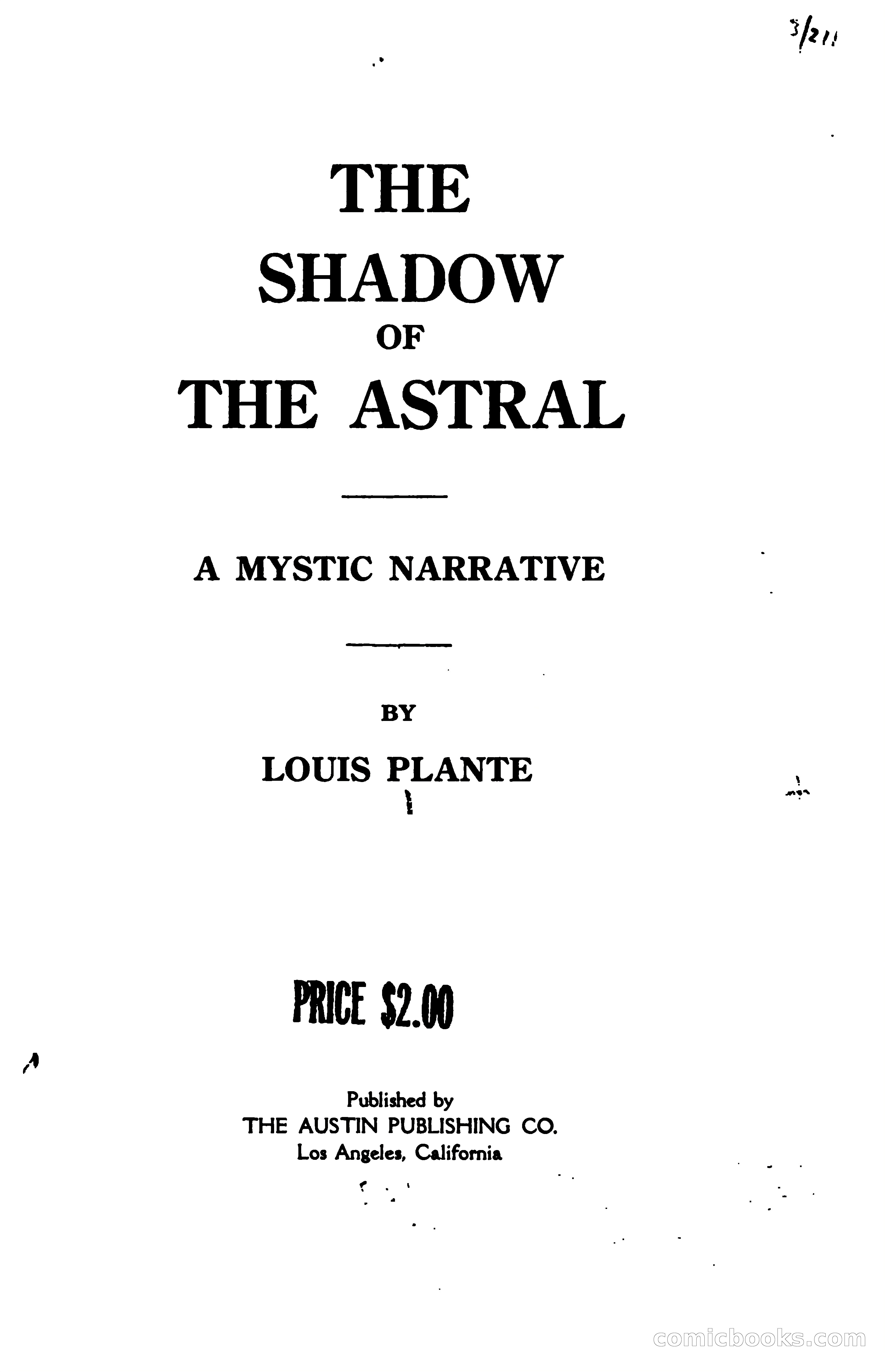 The Shadow of the Astral: A Mystic Narrative — page 8 of 345