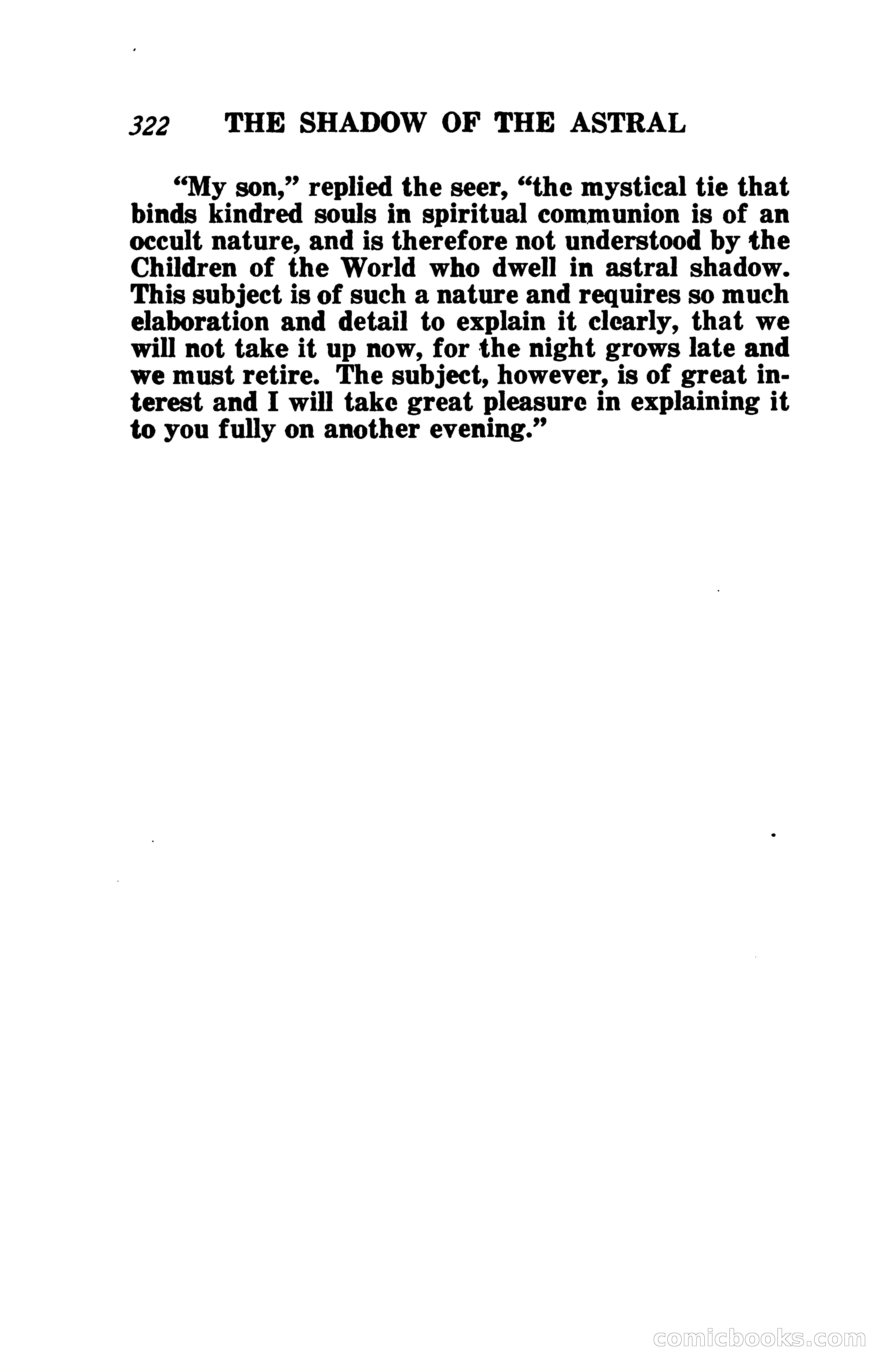The Shadow of the Astral: A Mystic Narrative — page 329 of 345