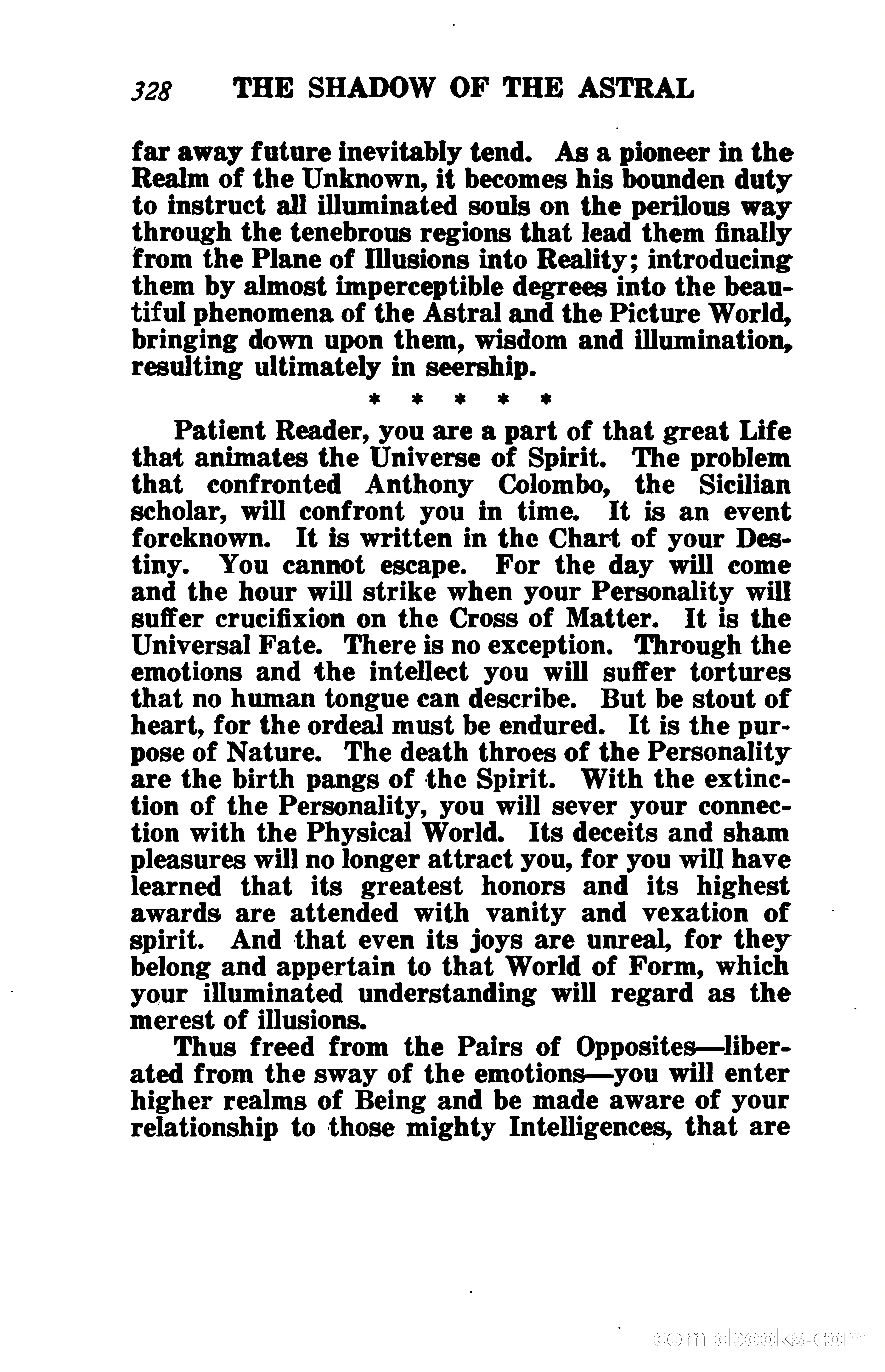 The Shadow of the Astral: A Mystic Narrative — page 335 of 345