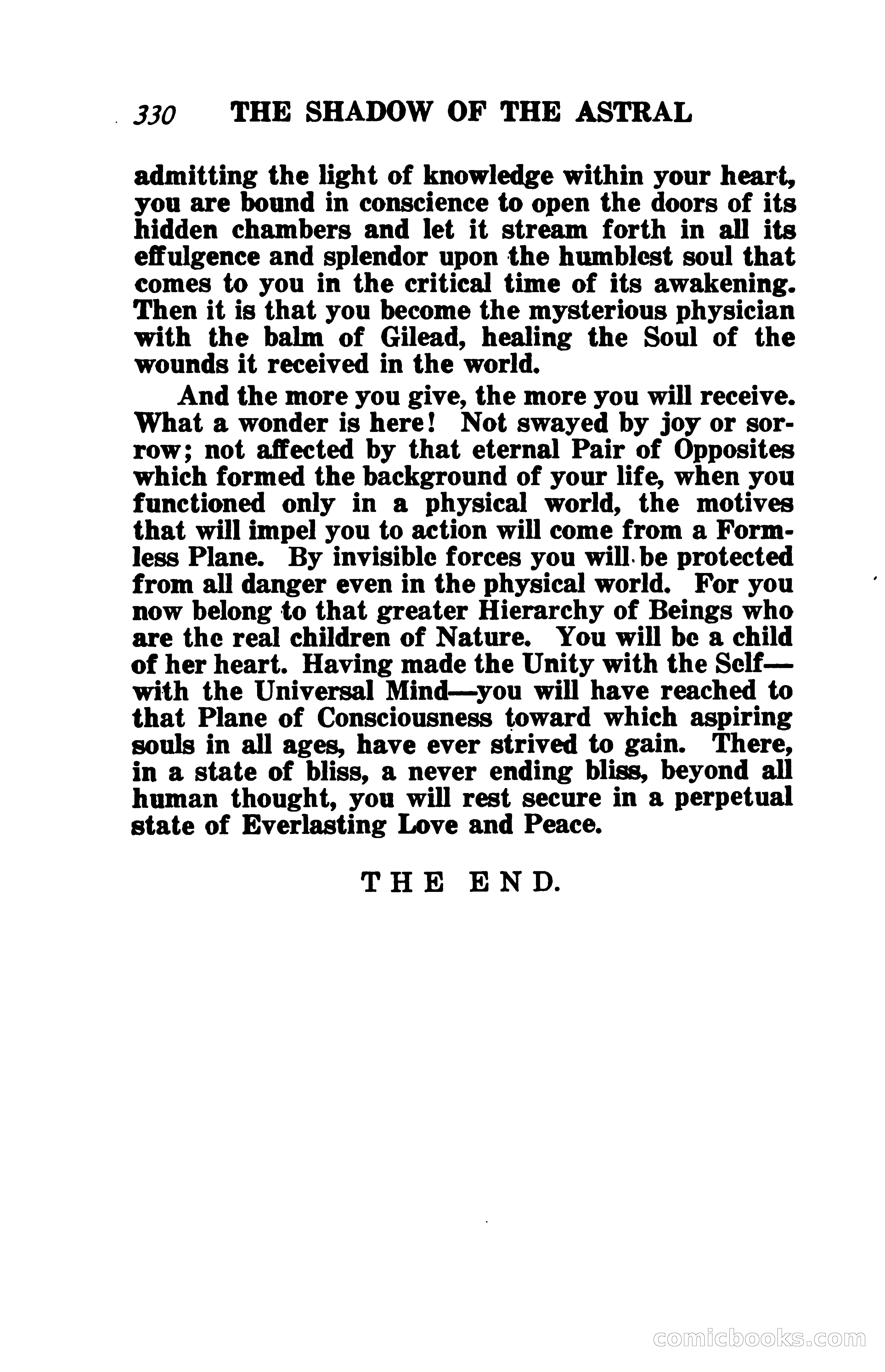 The Shadow of the Astral: A Mystic Narrative — page 337 of 345