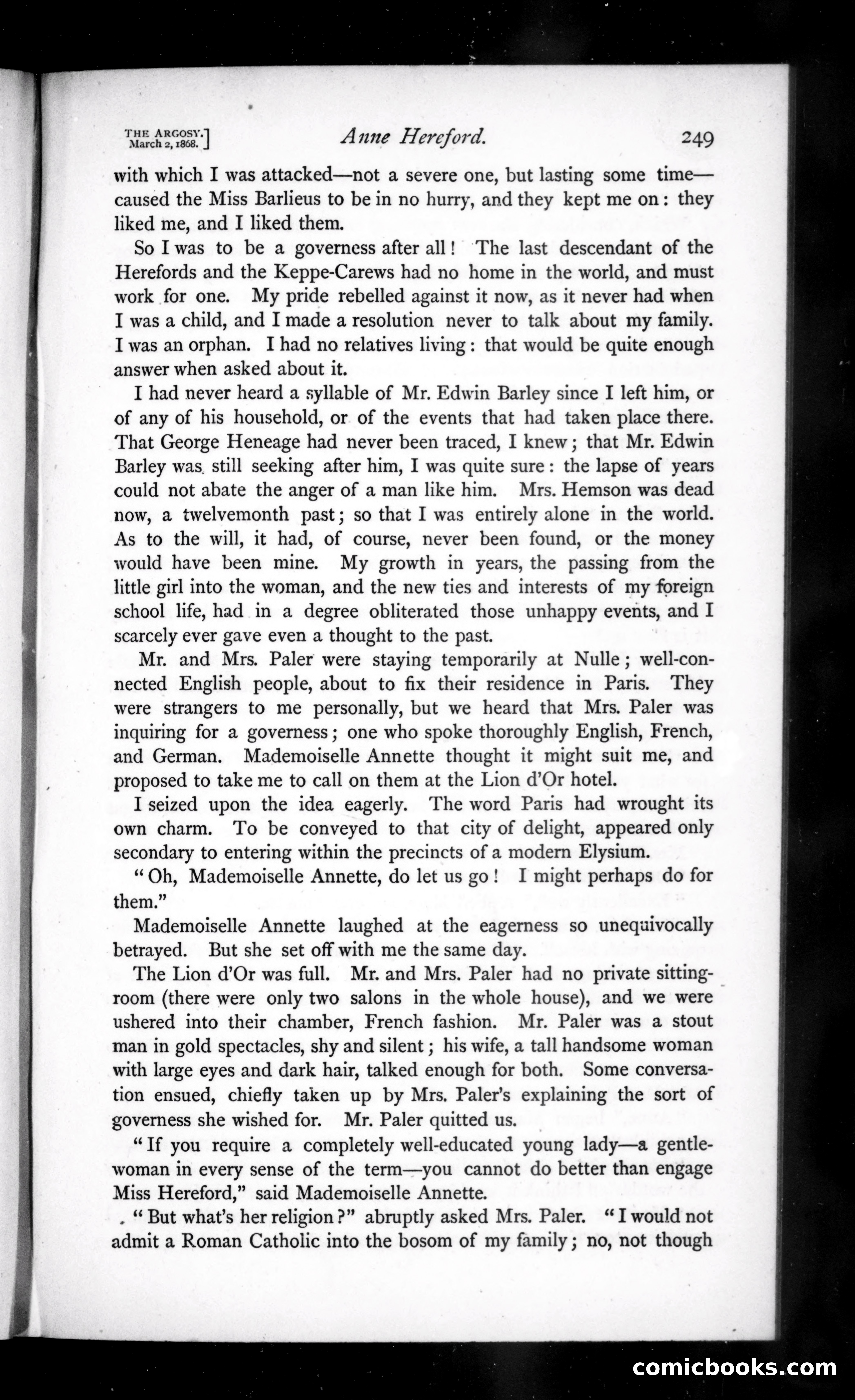The Argosy, Vol. 5 — page 9 of 84
