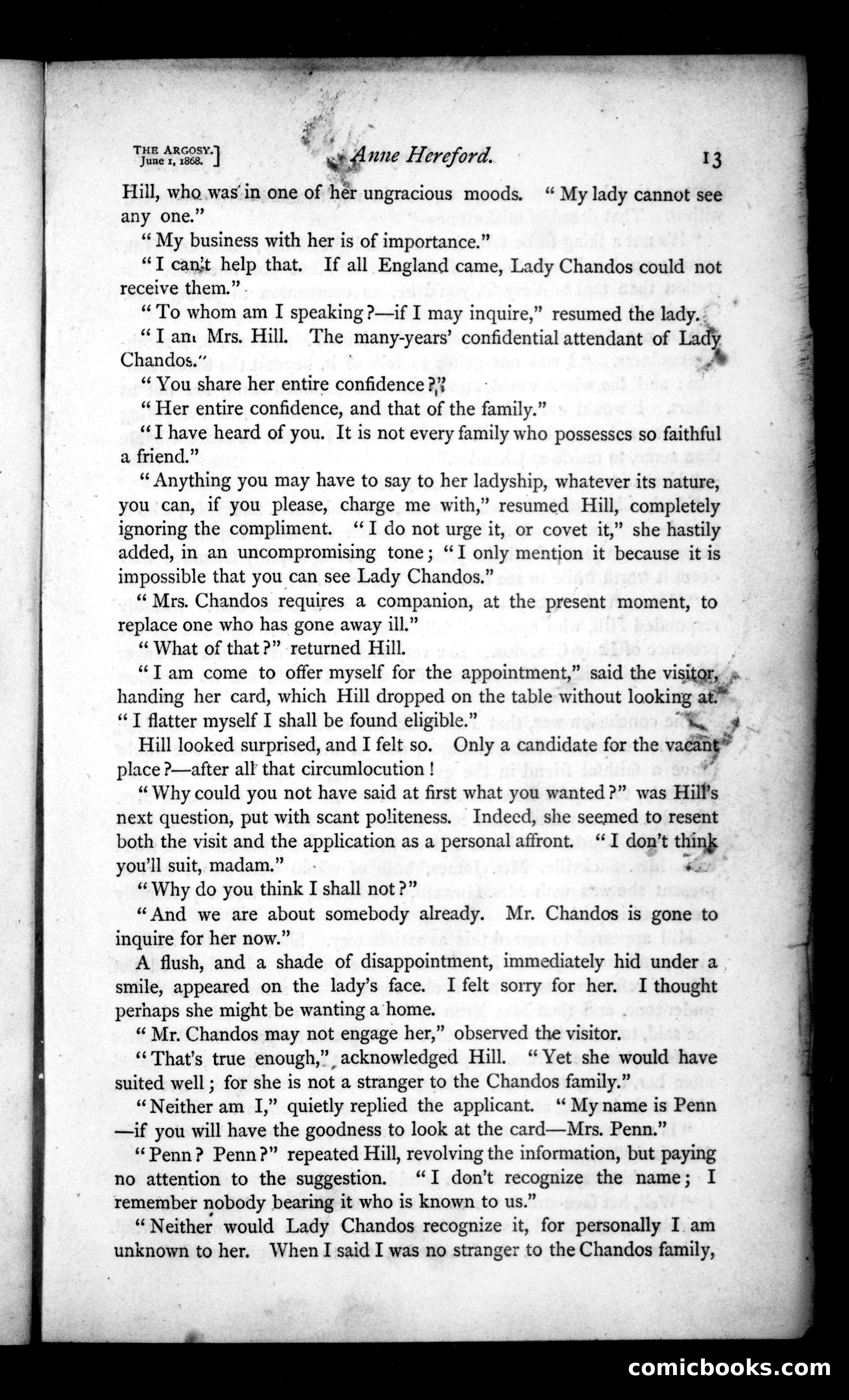 The Argosy, Vol. 6 — page 13 of 84