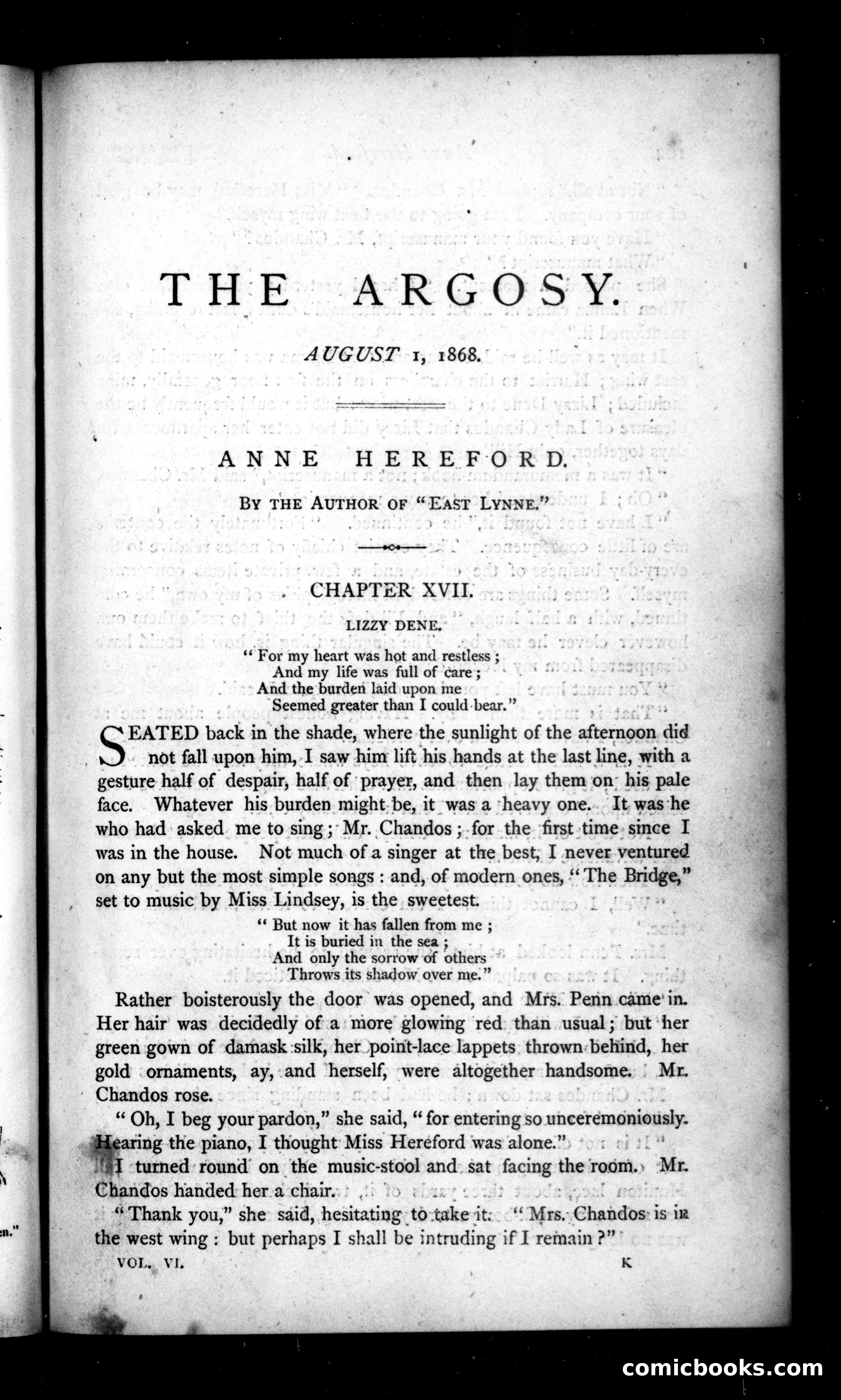 The Argosy, Vol. 6 — page 1 of 82