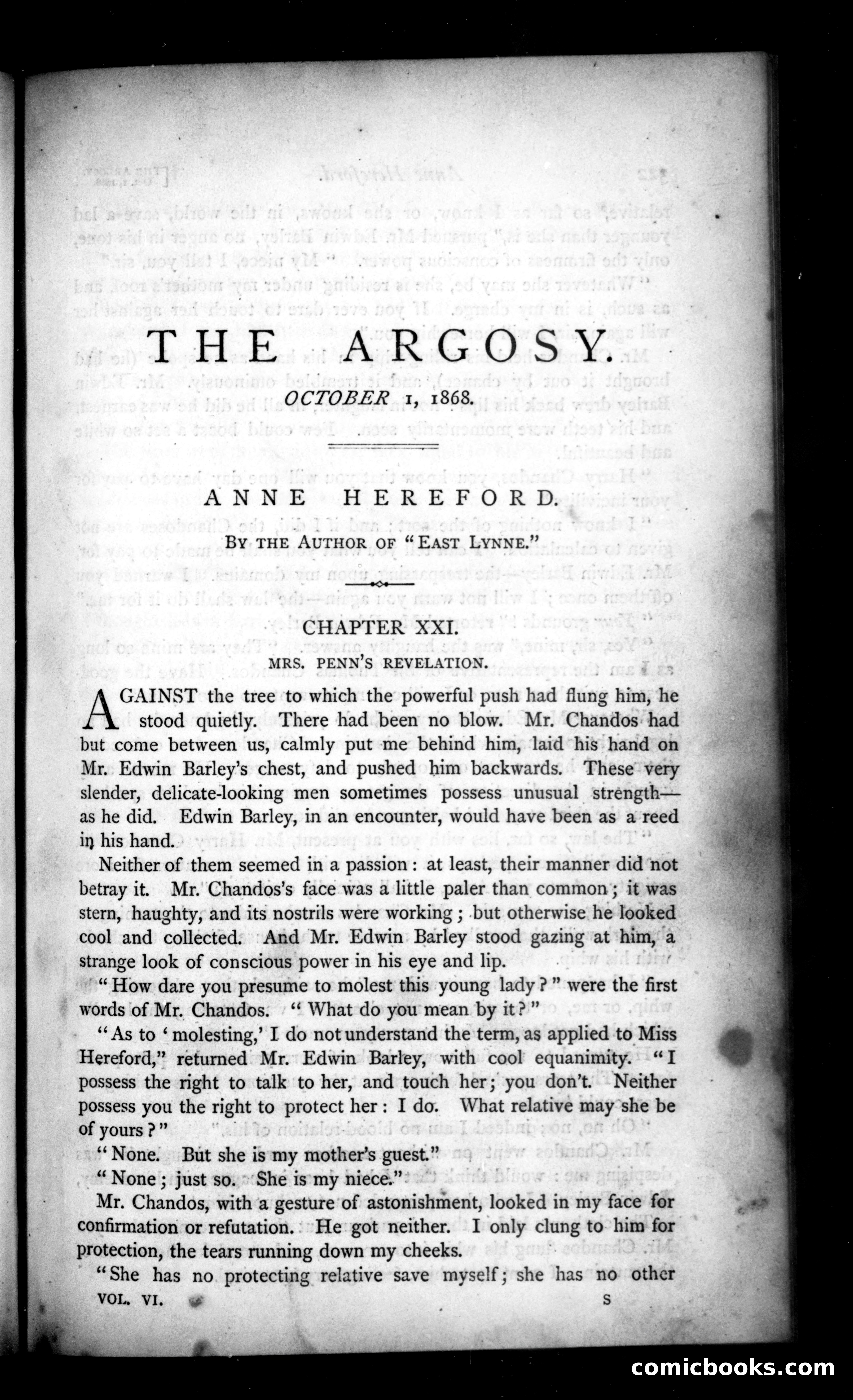The Argosy, Vol. VI — page 1 of 86