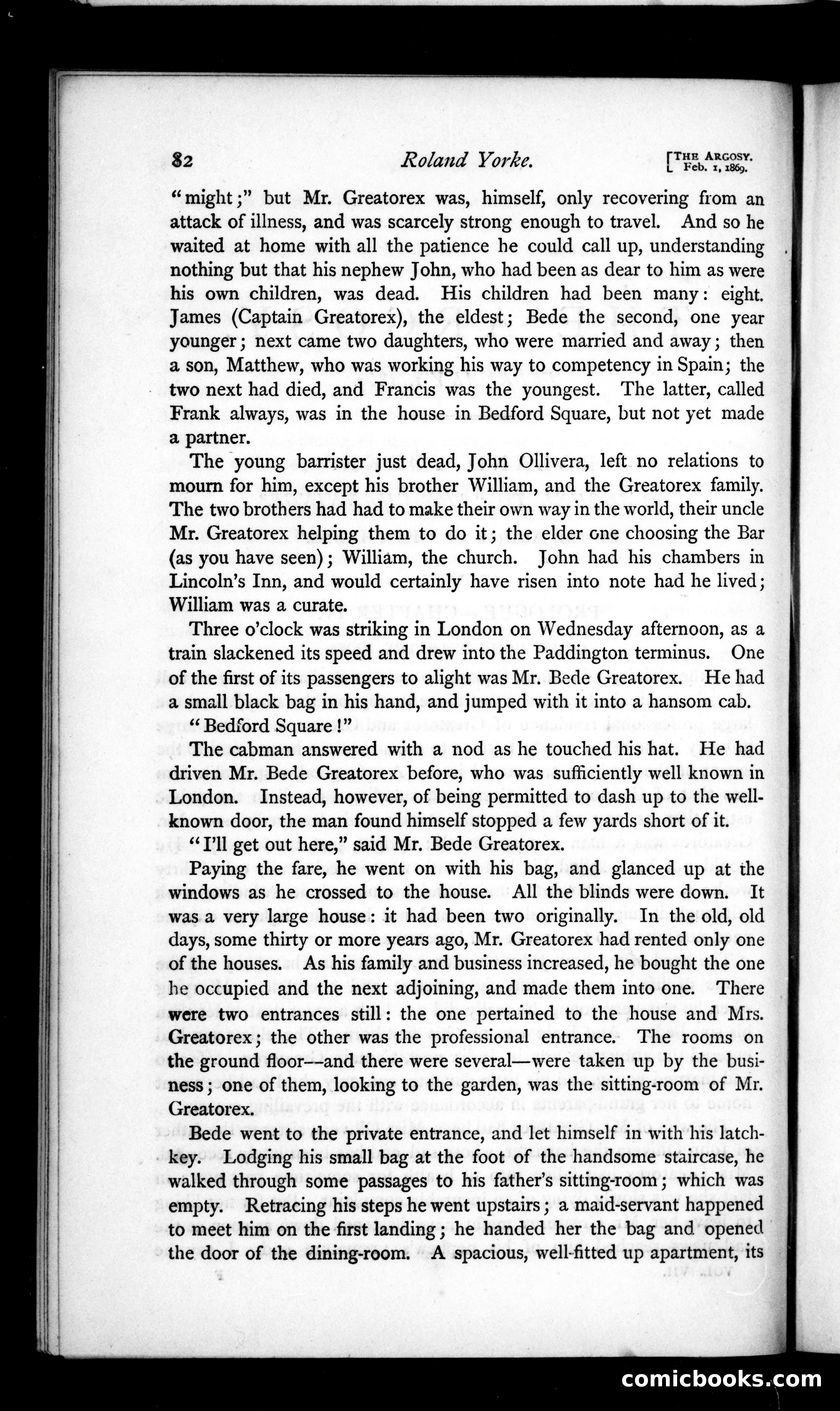 The Argosy, Vol. VII — page 2 of 82