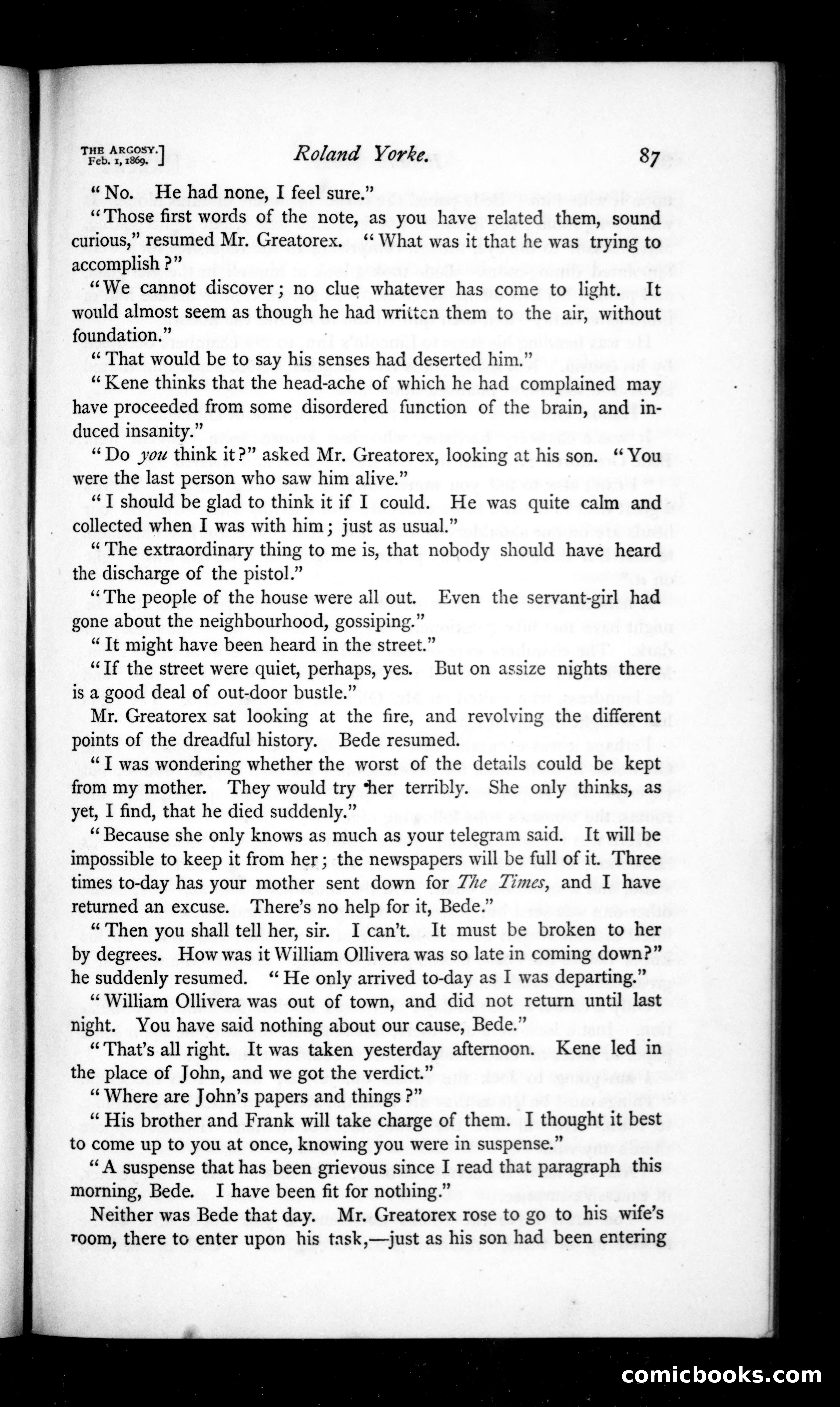 The Argosy, Vol. VII — page 7 of 82