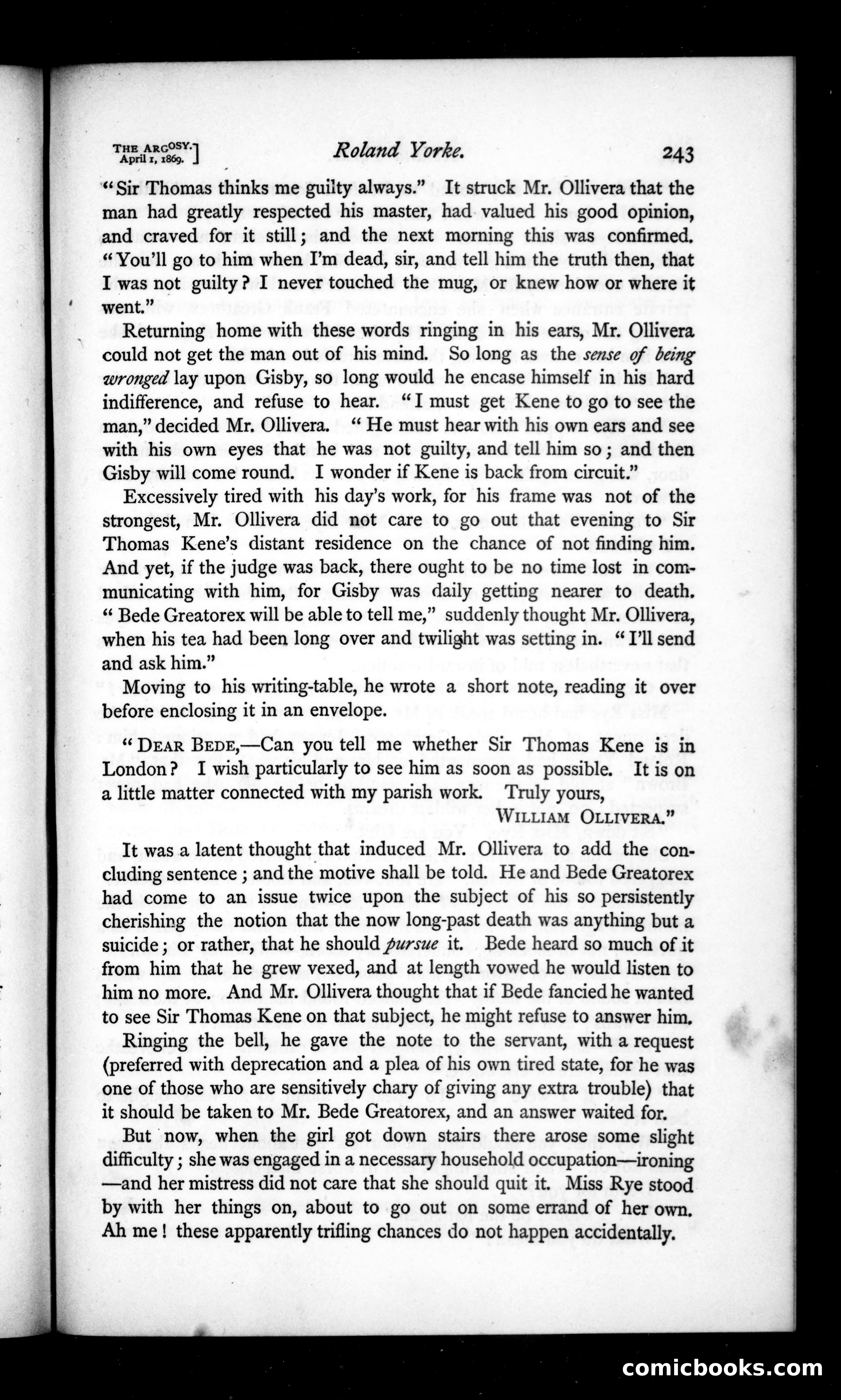 The Argosy, Vol. VII — page 3 of 82