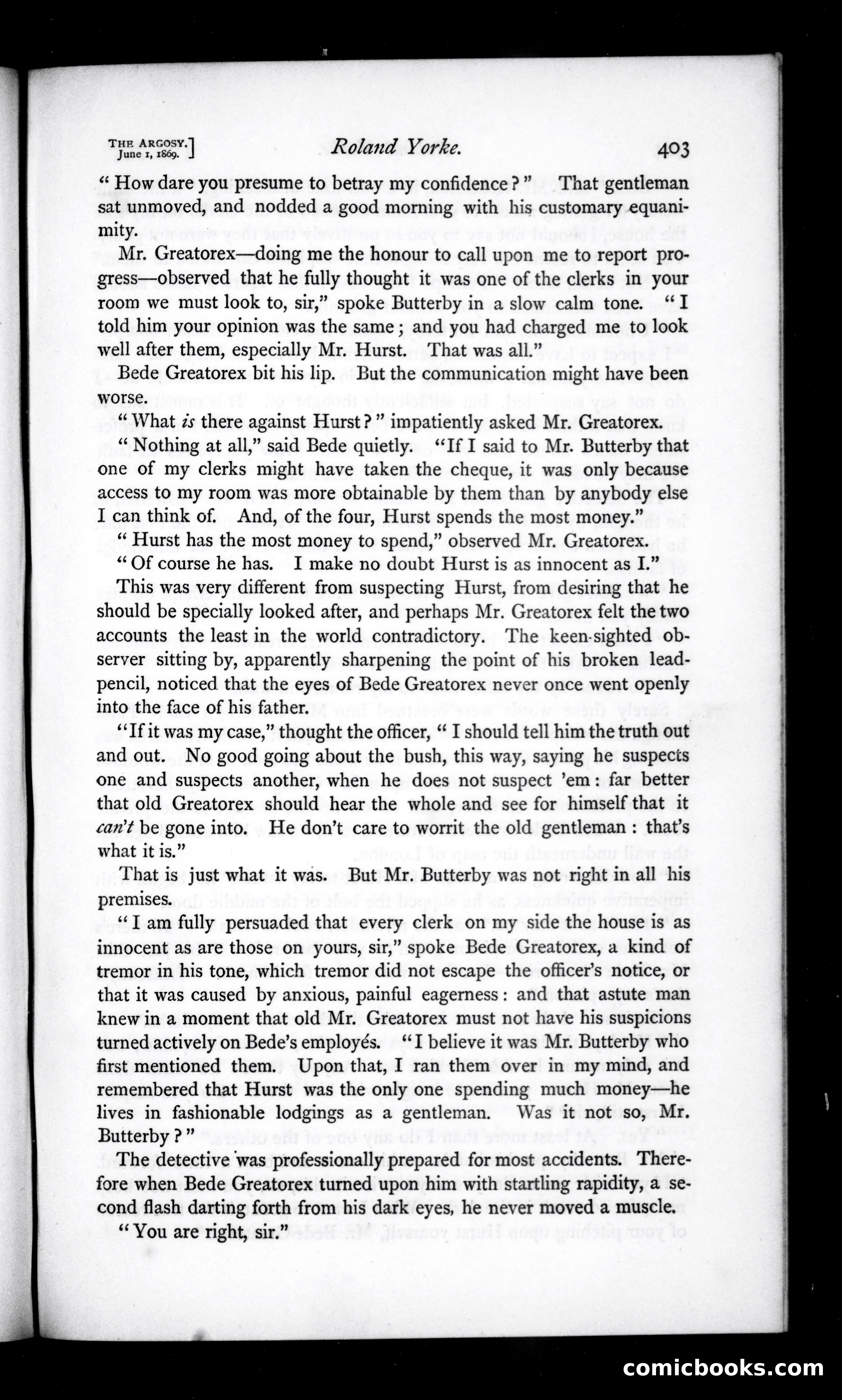The Argosy, Vol. VII — page 3 of 79