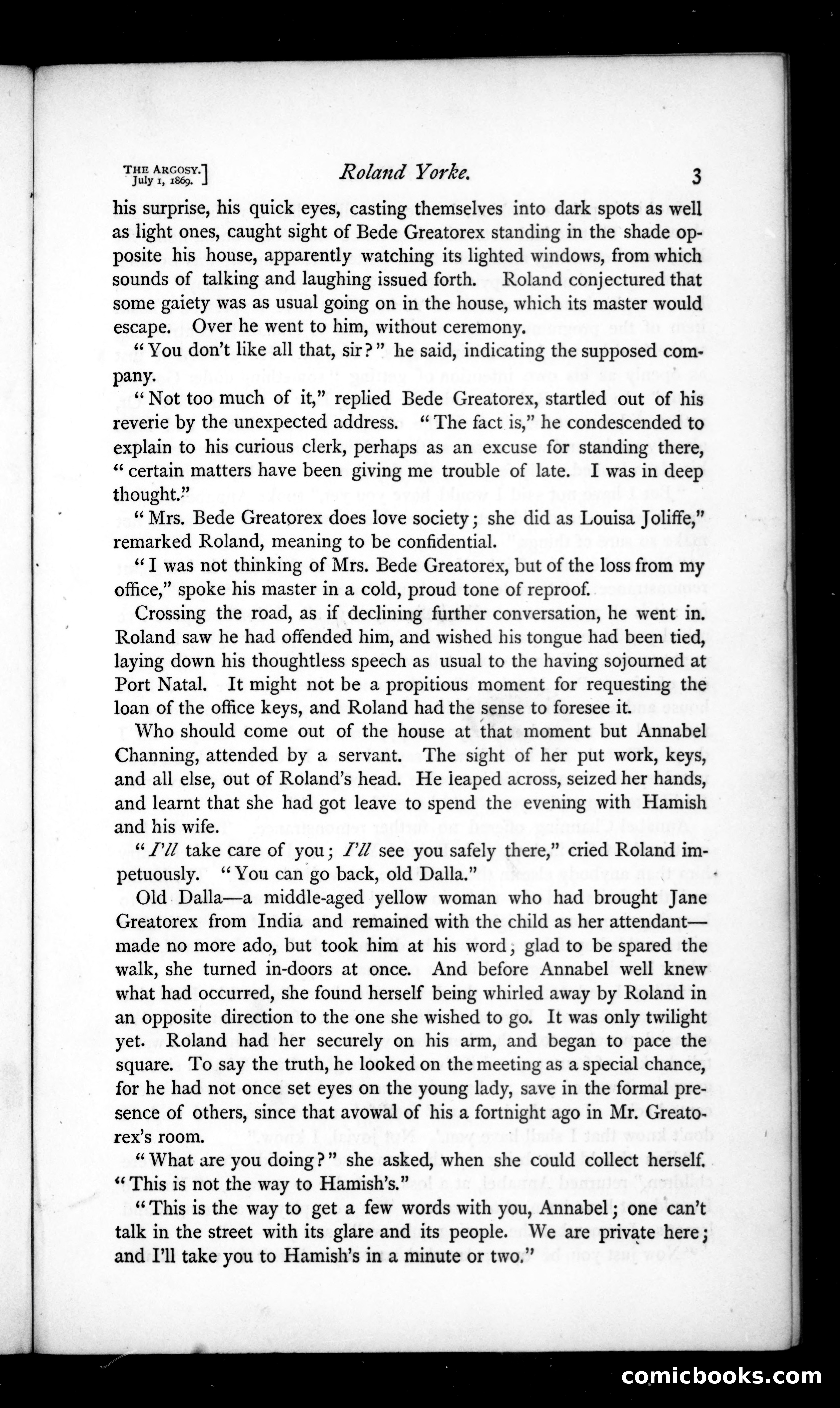 The Argosy, Vol. VIII — page 3 of 80