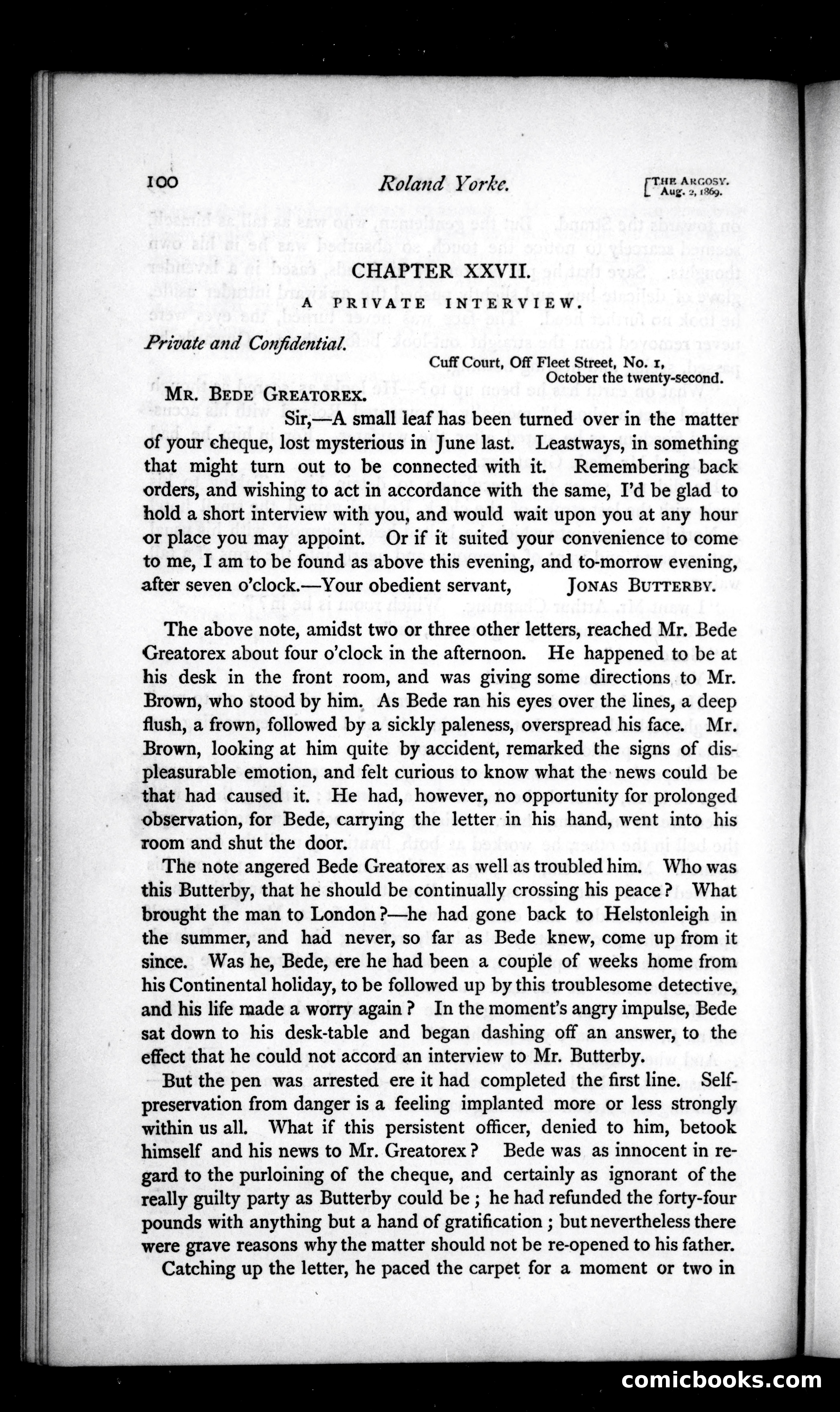 The Argosy, Vol. VIII — page 22 of 82